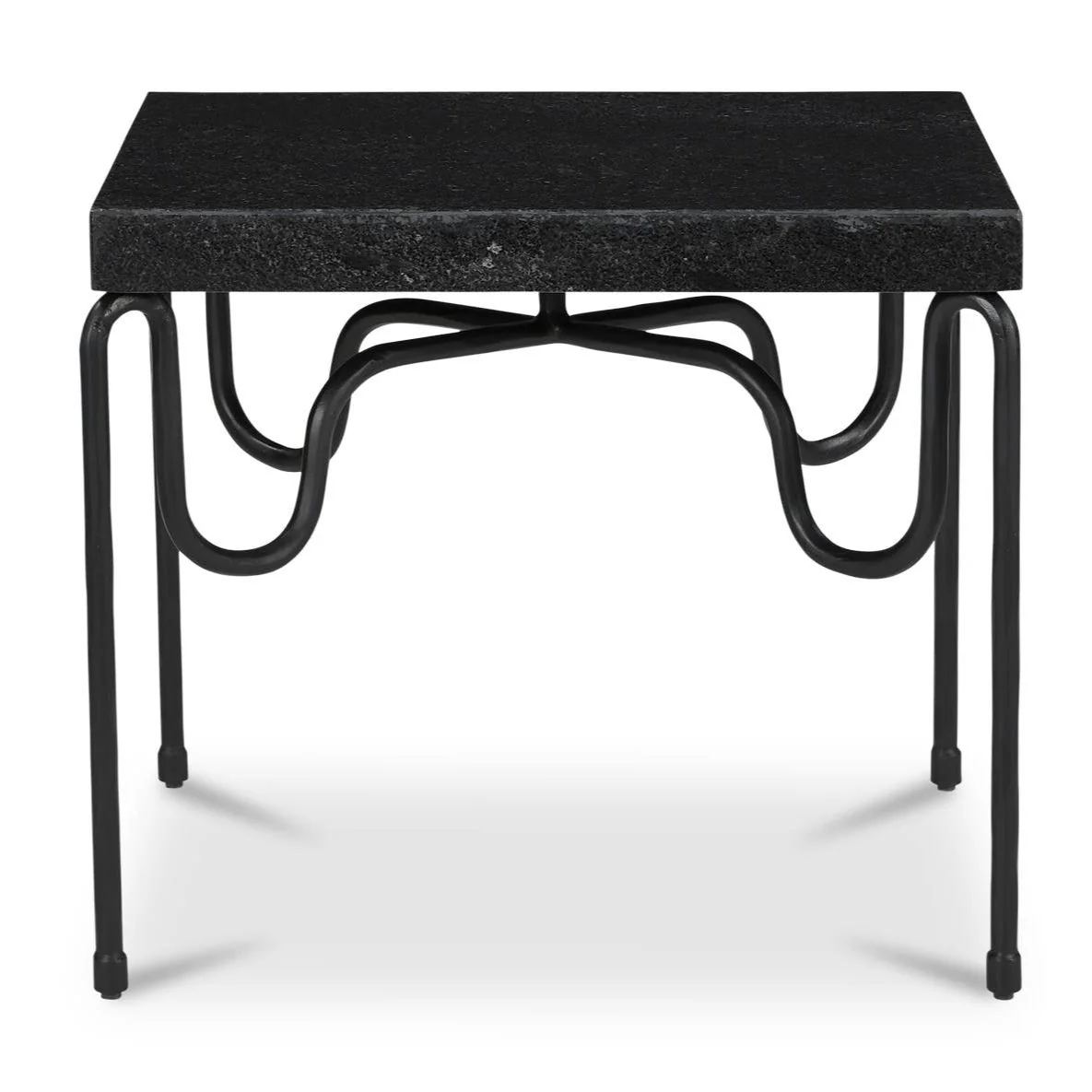 Getty Black Granite Side Table