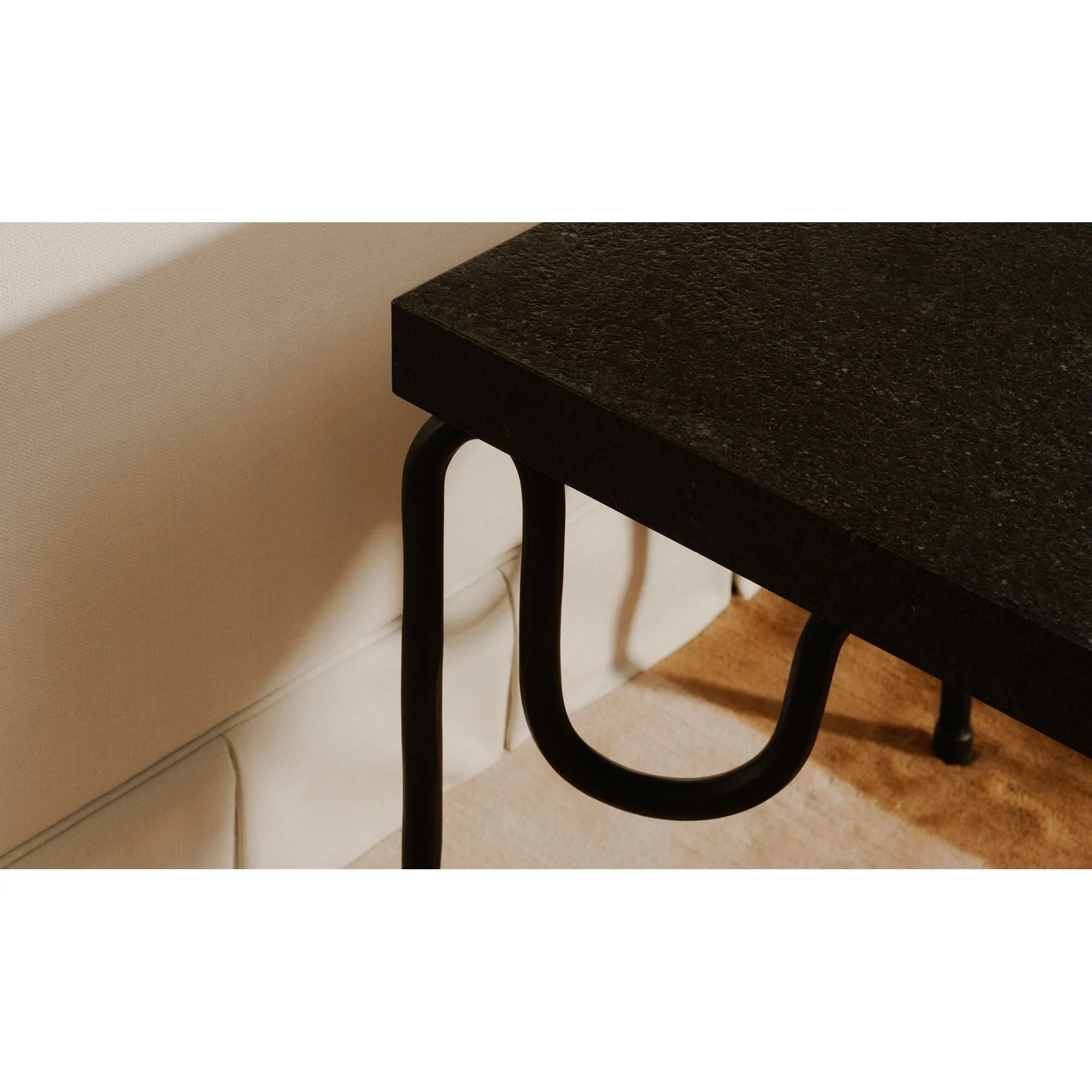 Getty Black Granite Side Table - Image 3