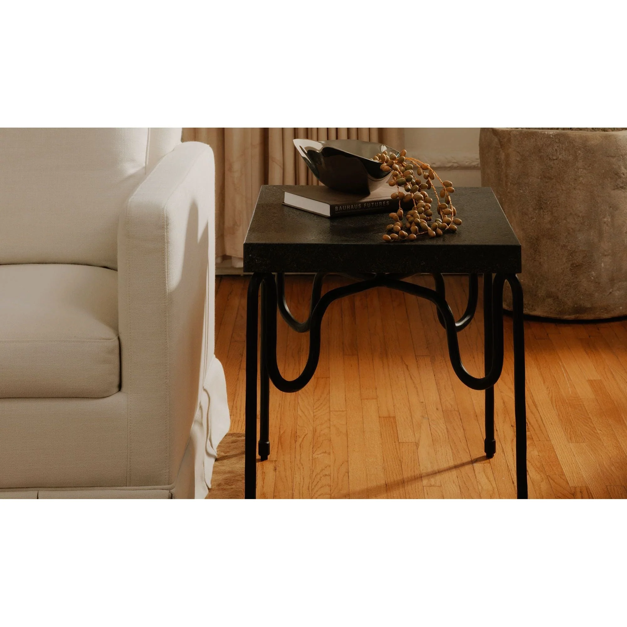 Getty Black Granite Side Table - Image 5