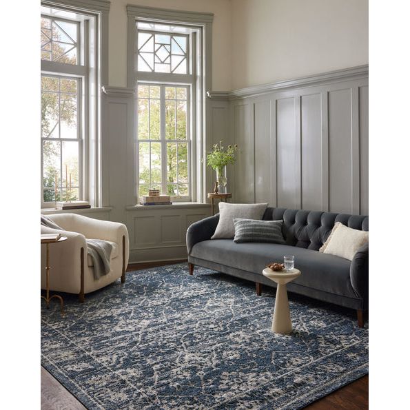 Gigi Navy / Stone Rug | Magnolia Home by Joanna Gaines x Loloi - Image 2