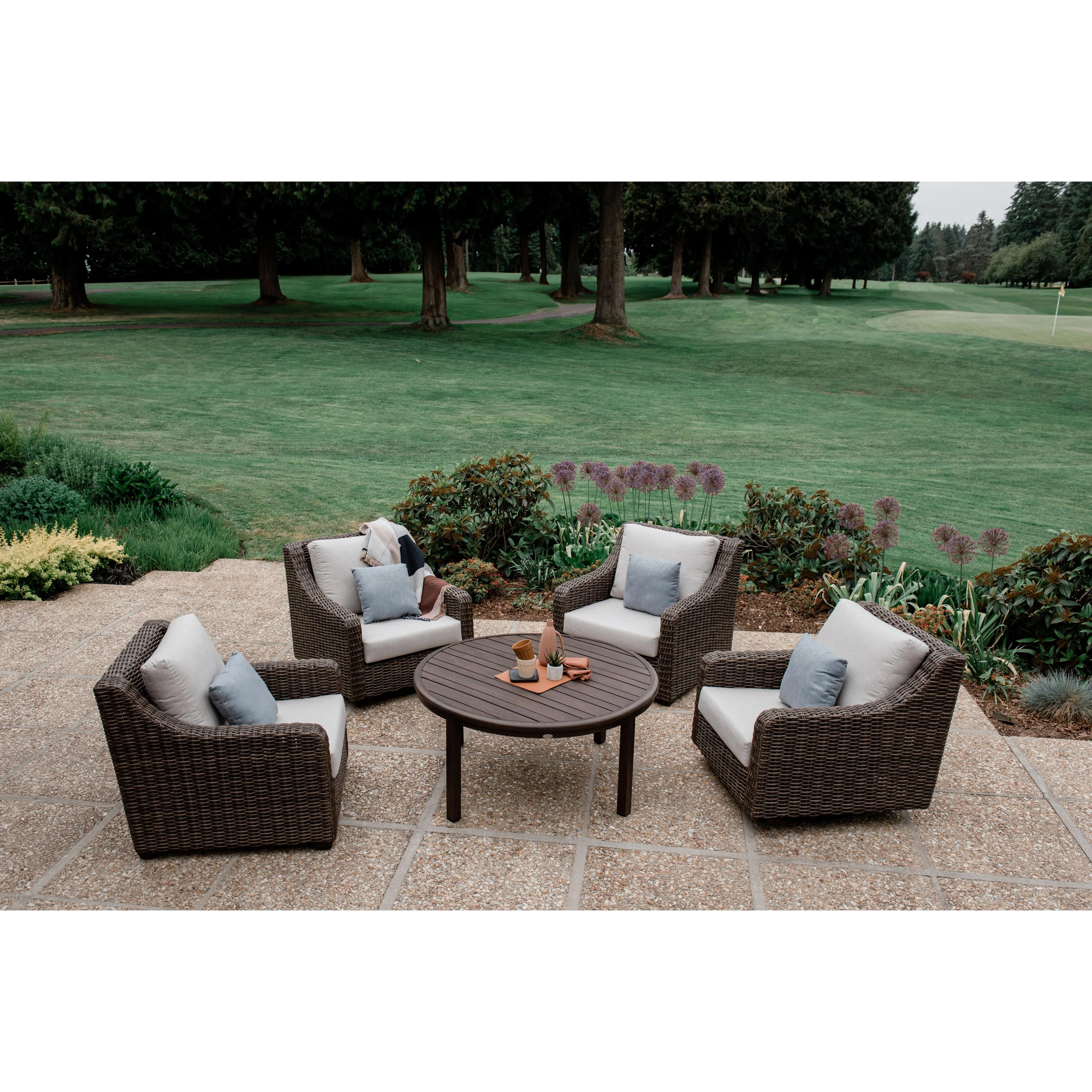 Glendale Swivel Gliding Club Chair - Image 3