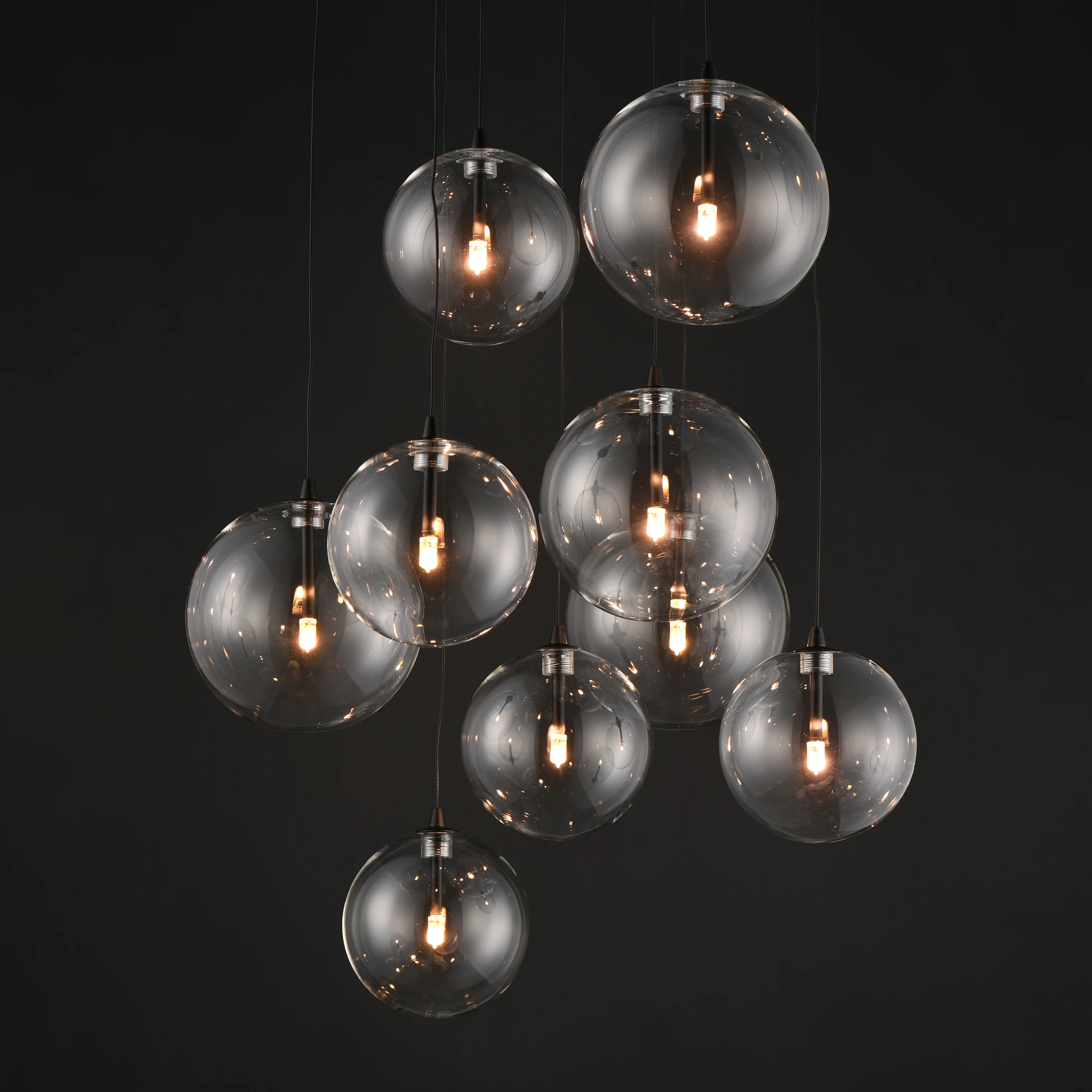 Global 9-Light LED Chandelier - Image 3