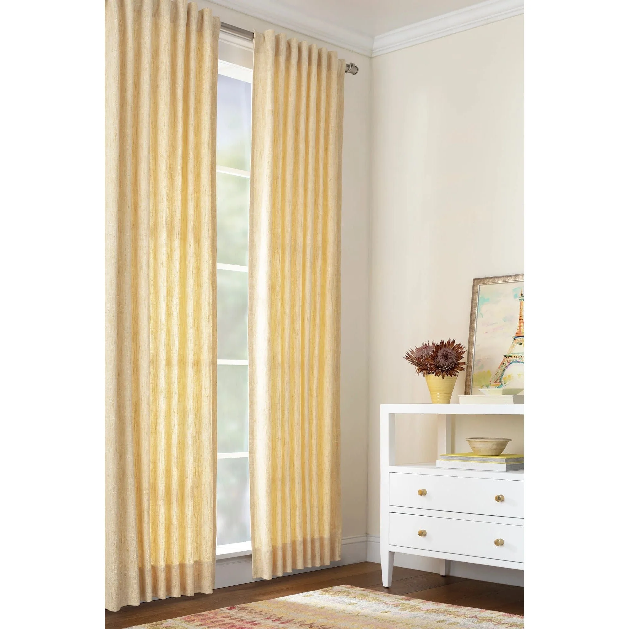 Greylock Curtain Panel | Soft Yellow - Image 2