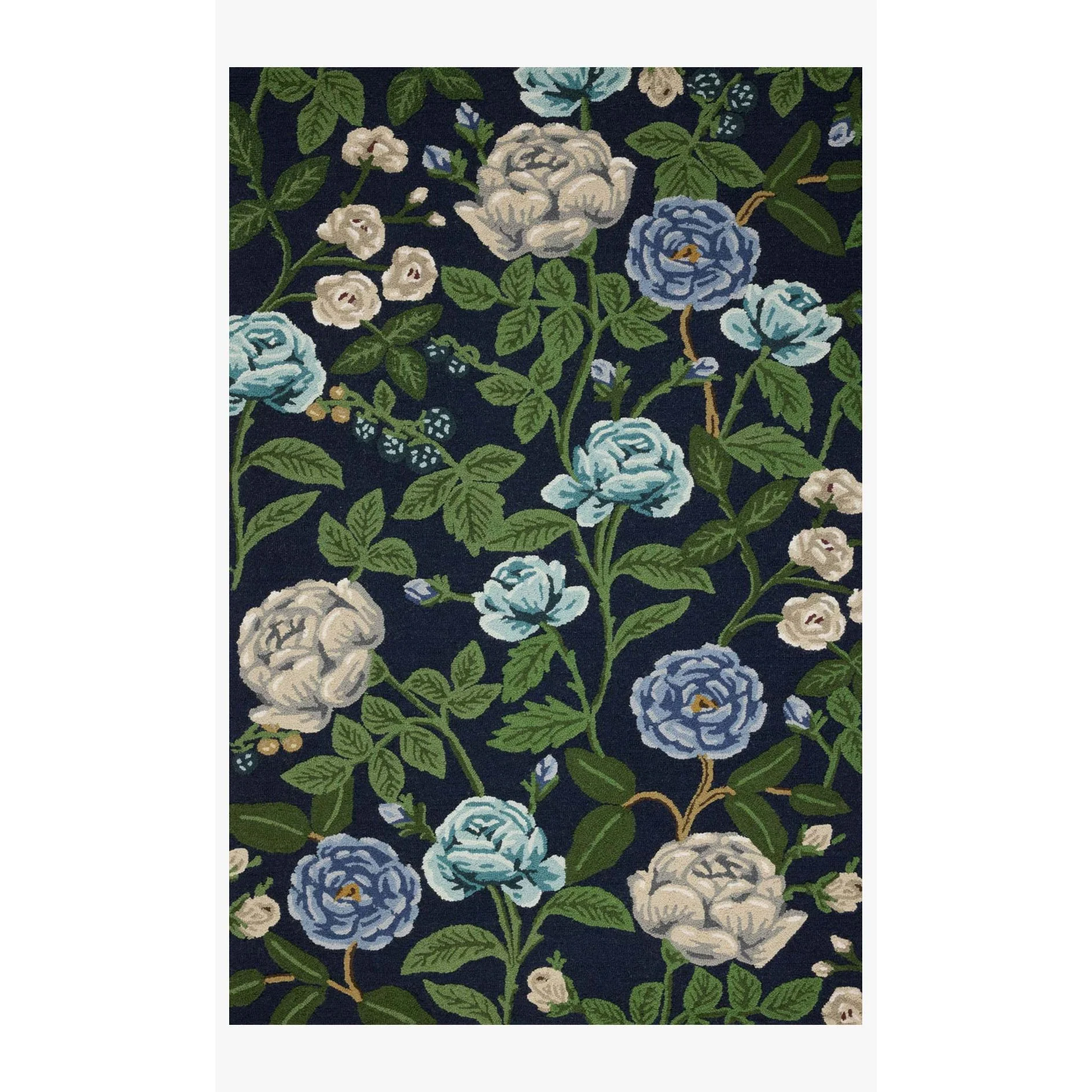 Highgrove Navy Rug | Rifle Paper Co. x Loloi