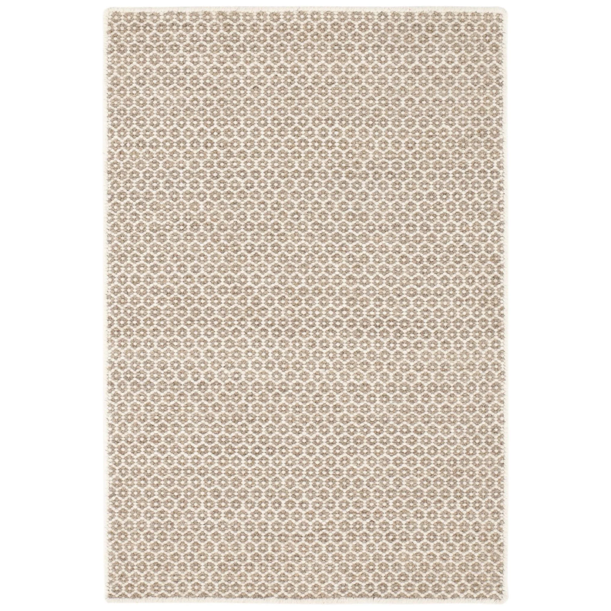 Honeycomb Natural Handwoven Wool Rug