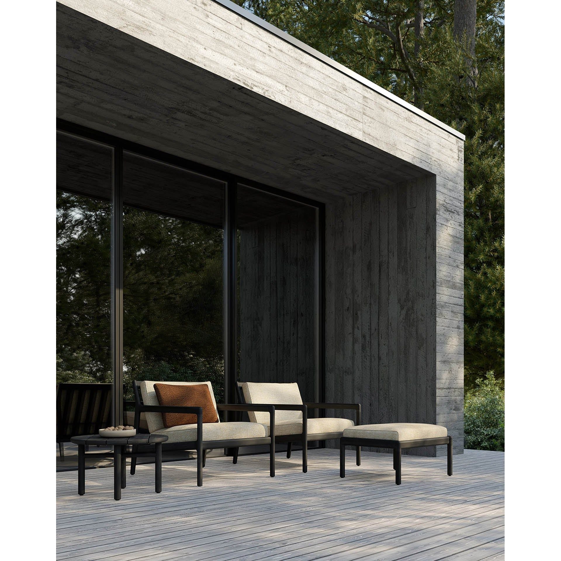 Jack Outdoor Lounge Chair - Teak Black - Image 8