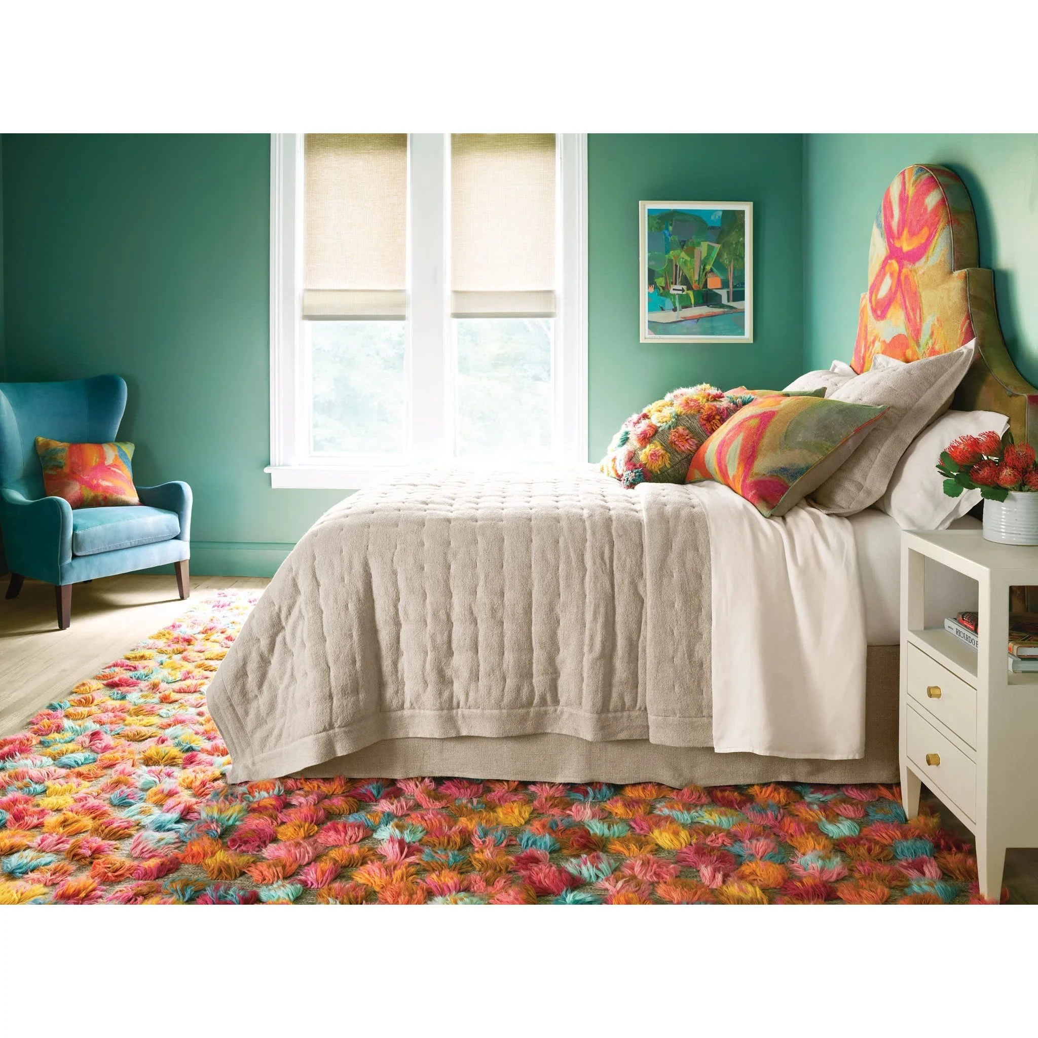 Jonah Linen Quilt | Natural - Image 3