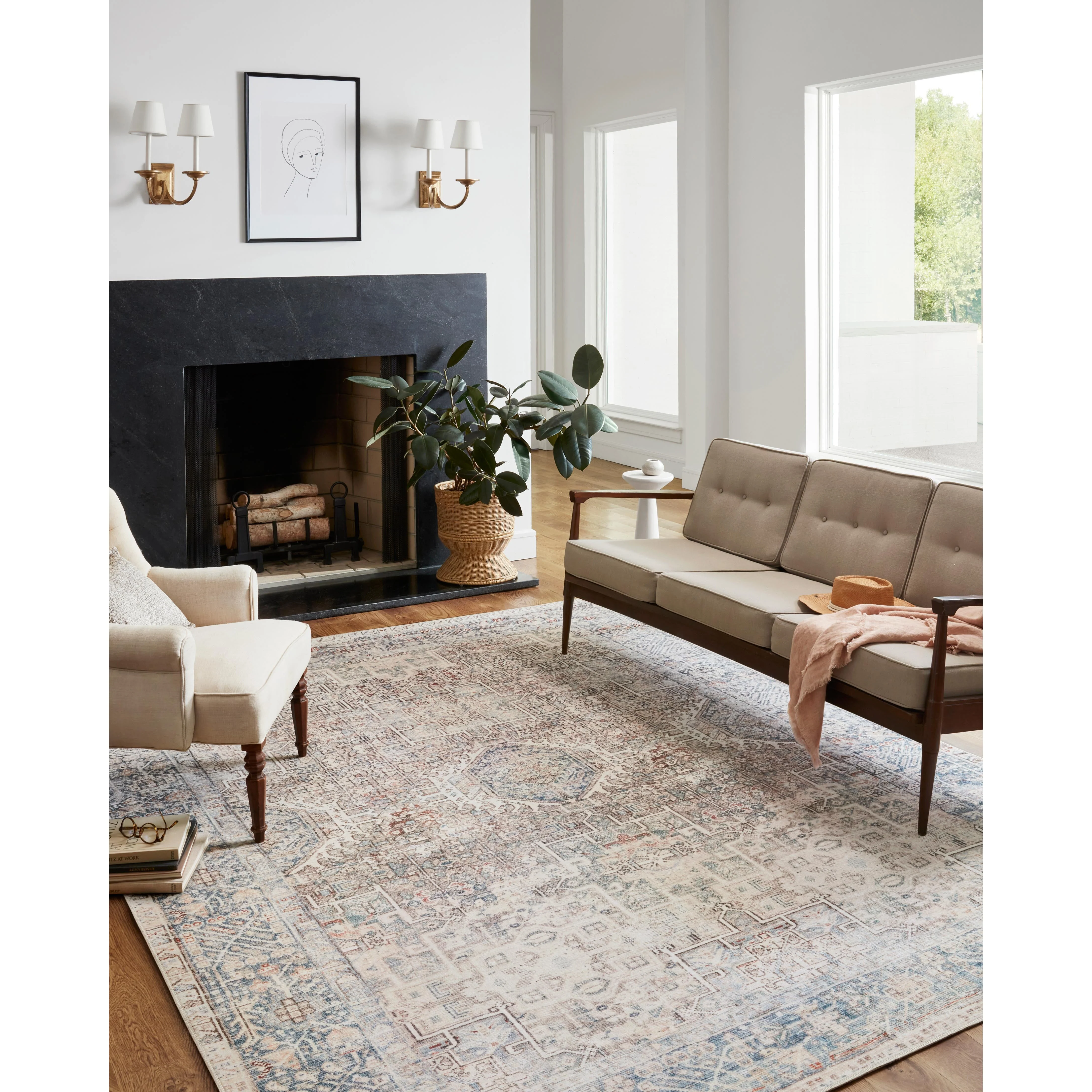 Jules Natural / Ocean Rug | Chris Loves Julia x Loloi - Image 2