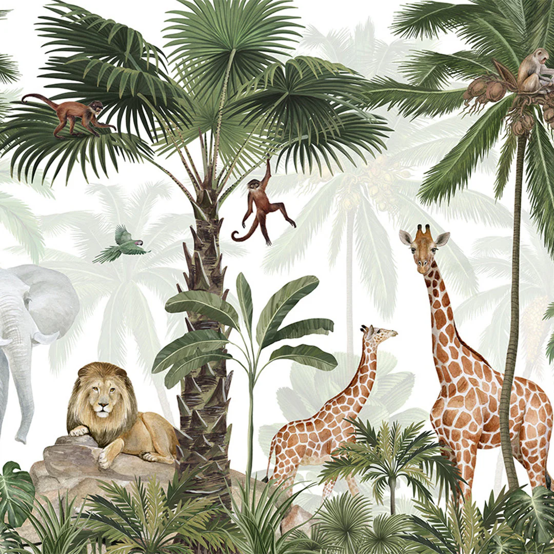 Jungle Party Peel and Stick Wall Mural - Image 2