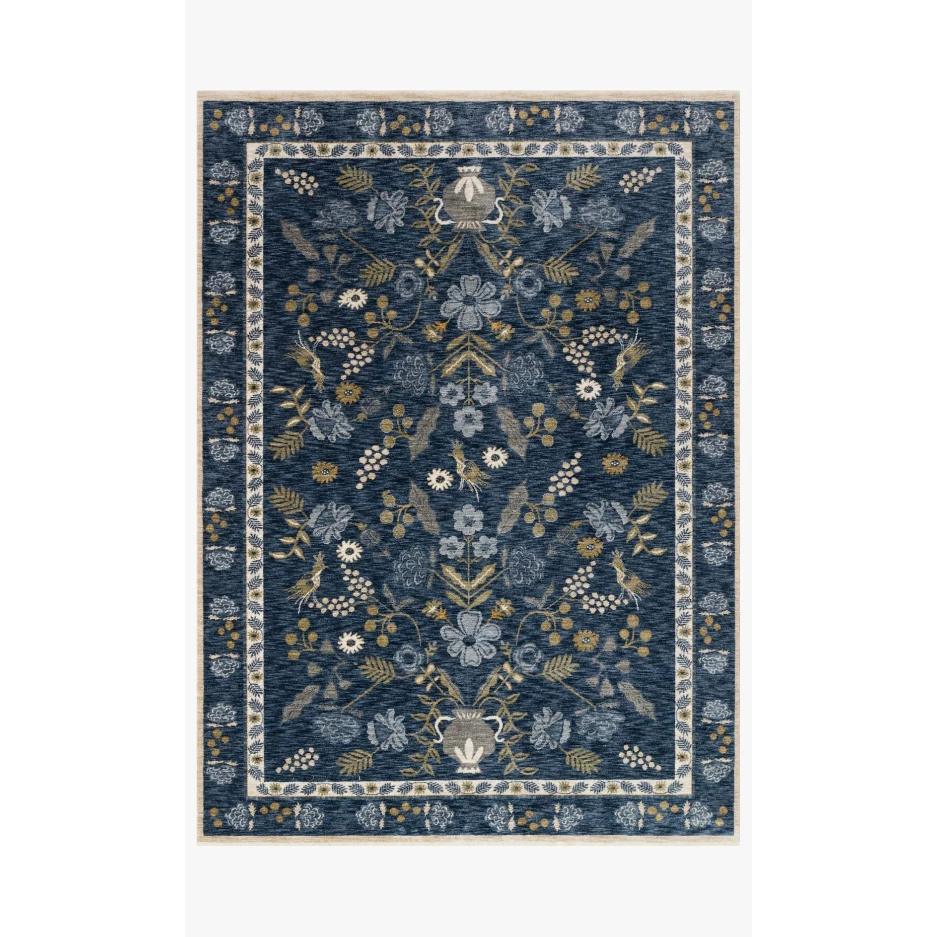 Kismet Amphora Navy Rug | Rifle Paper Co. x Loloi