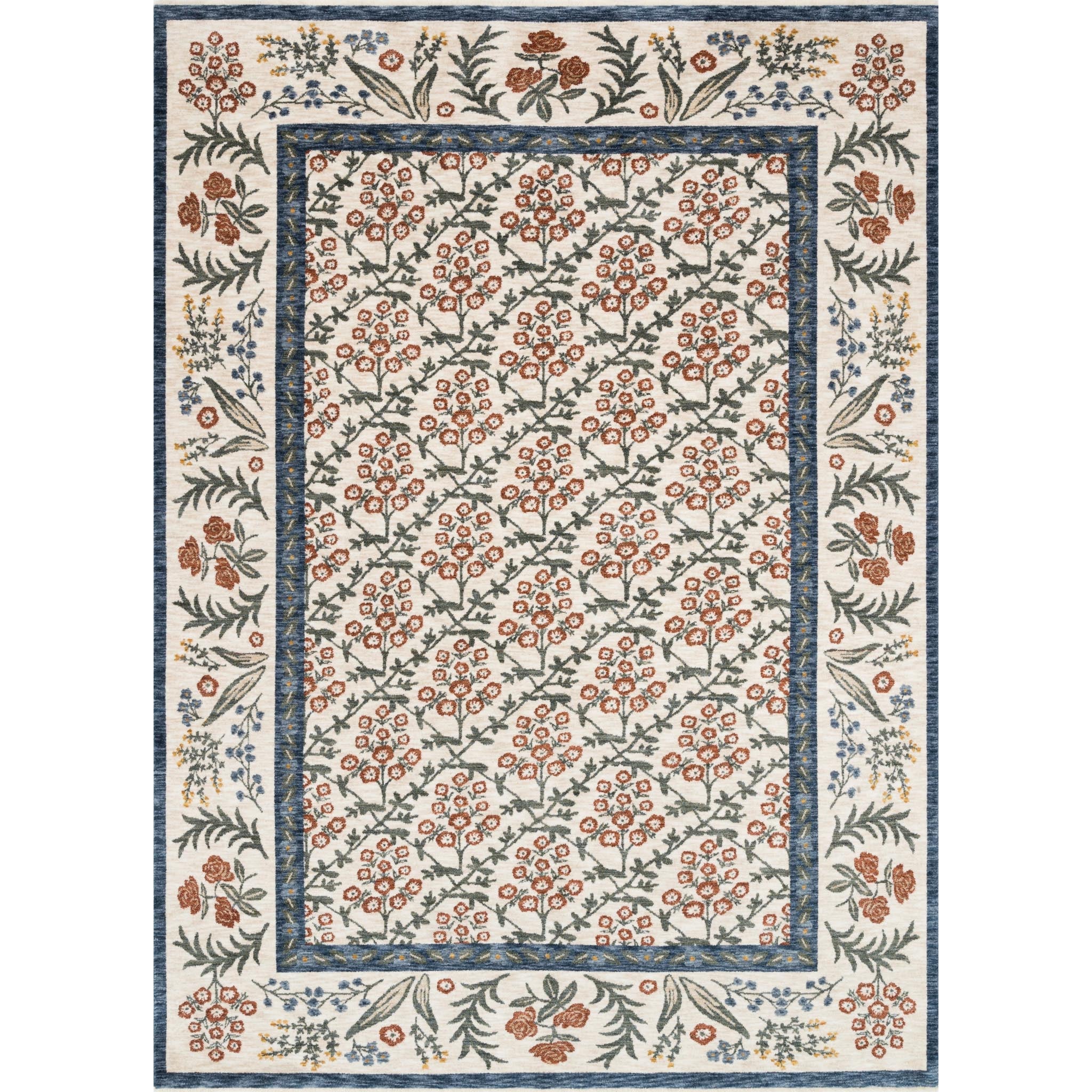 Kismet Suzani Garden / Cream | Rifle Paper Co. Rugs x Loloi