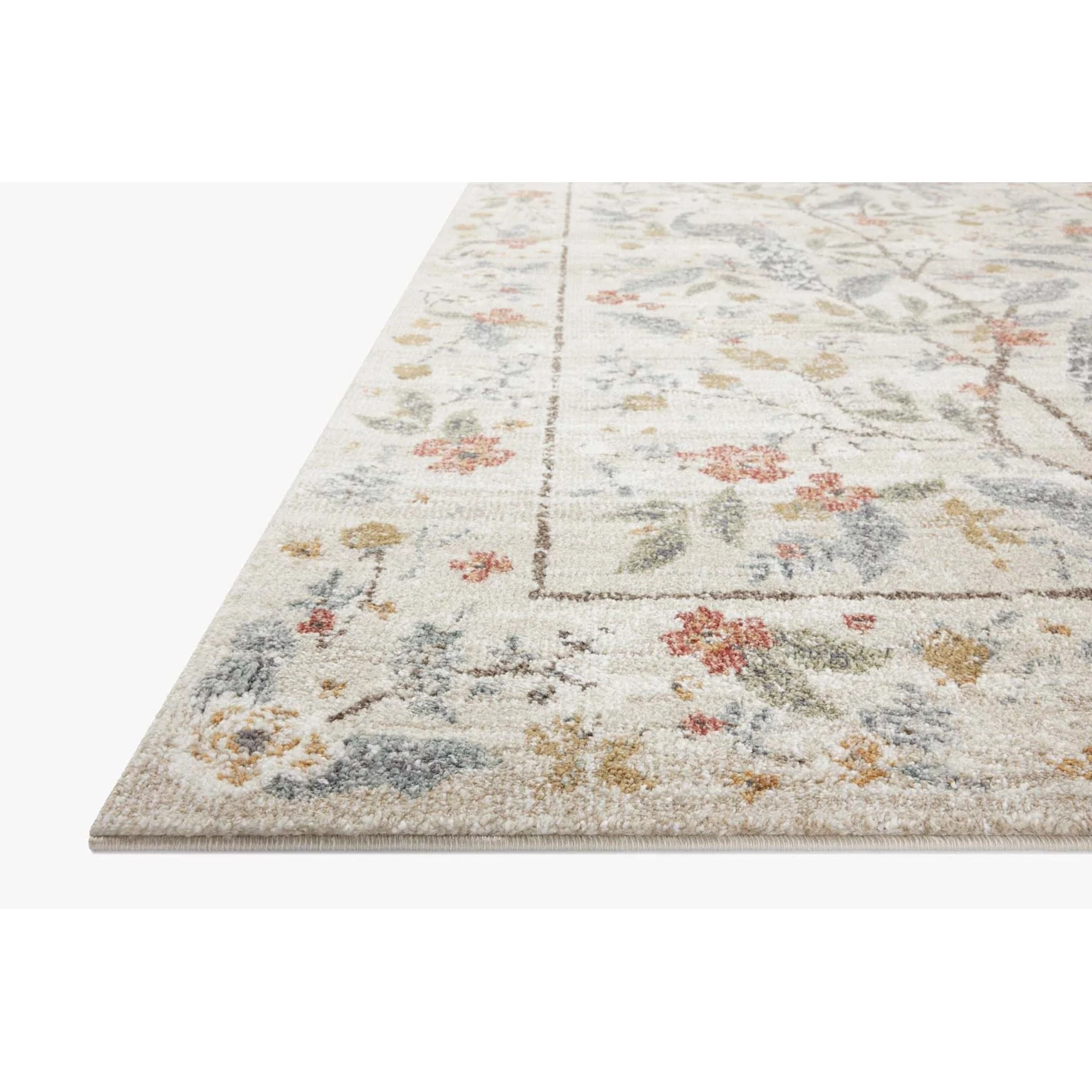 Laurel Peacock Garden Cream Rug | Rifle Paper Co. x Loloi - Image 3