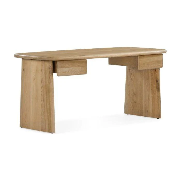 Laurel Solid White Oak Desk 66" - Natural - Image 2