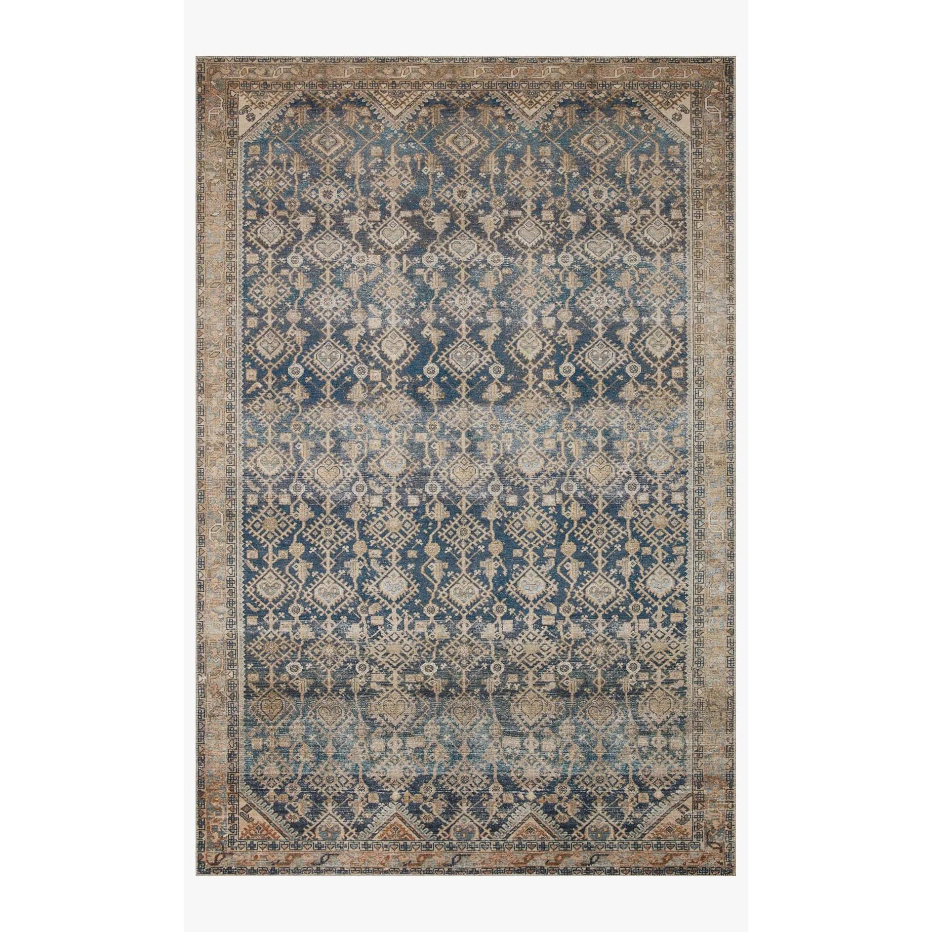 Lenna Indigo / Natural Rug | Magnolia Home by Joanna Gaines x Loloi