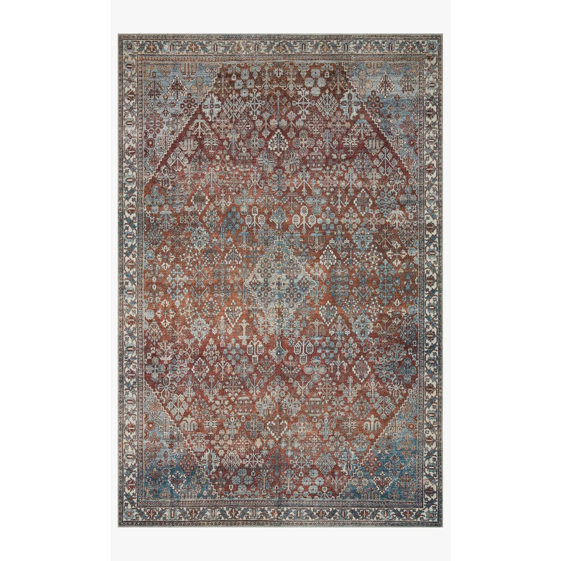 Lenna Brick / Sky Rug | Magnolia Home by Joanna Gaines x Loloi