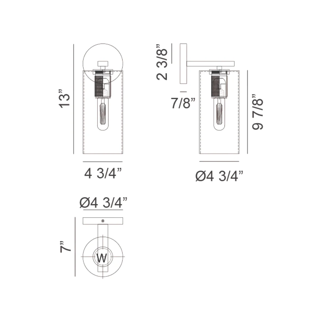 Lincoln 1 Light Wall Sconce - Image 3
