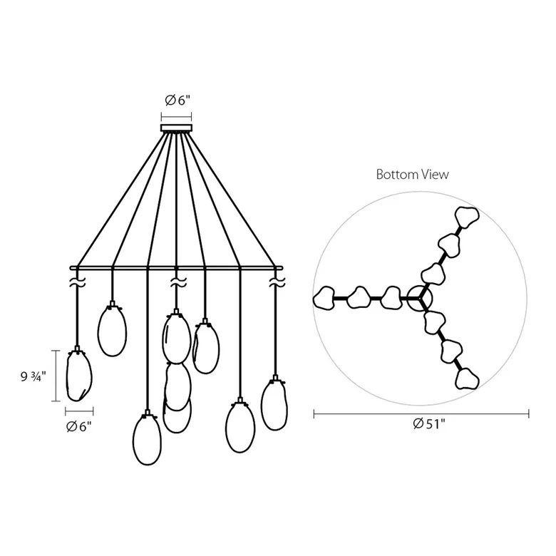 Liquid LED 9-Light Chandelier - Image 5