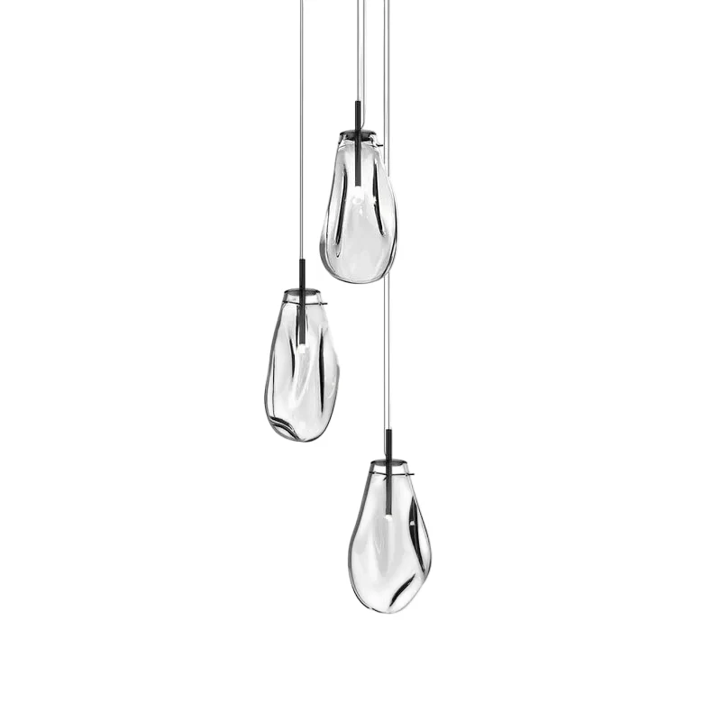 Liquid LED 3-Light Chandelier