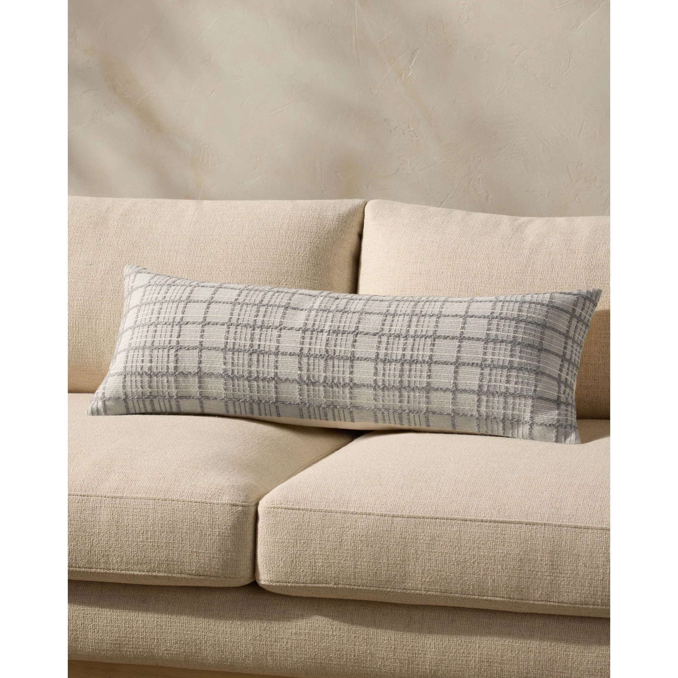 Liv Grey Pillow | Magnolia Home by Joanna Gaines x Loloi - Image 3