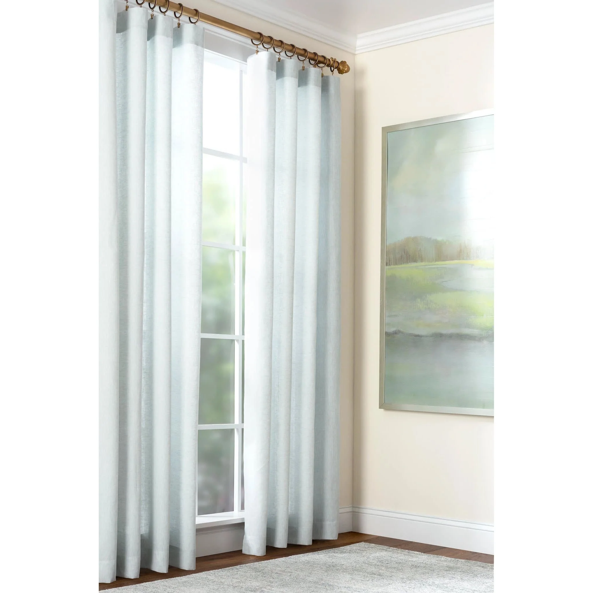 Lush Linen Curtain Panel | Sky - Image 2