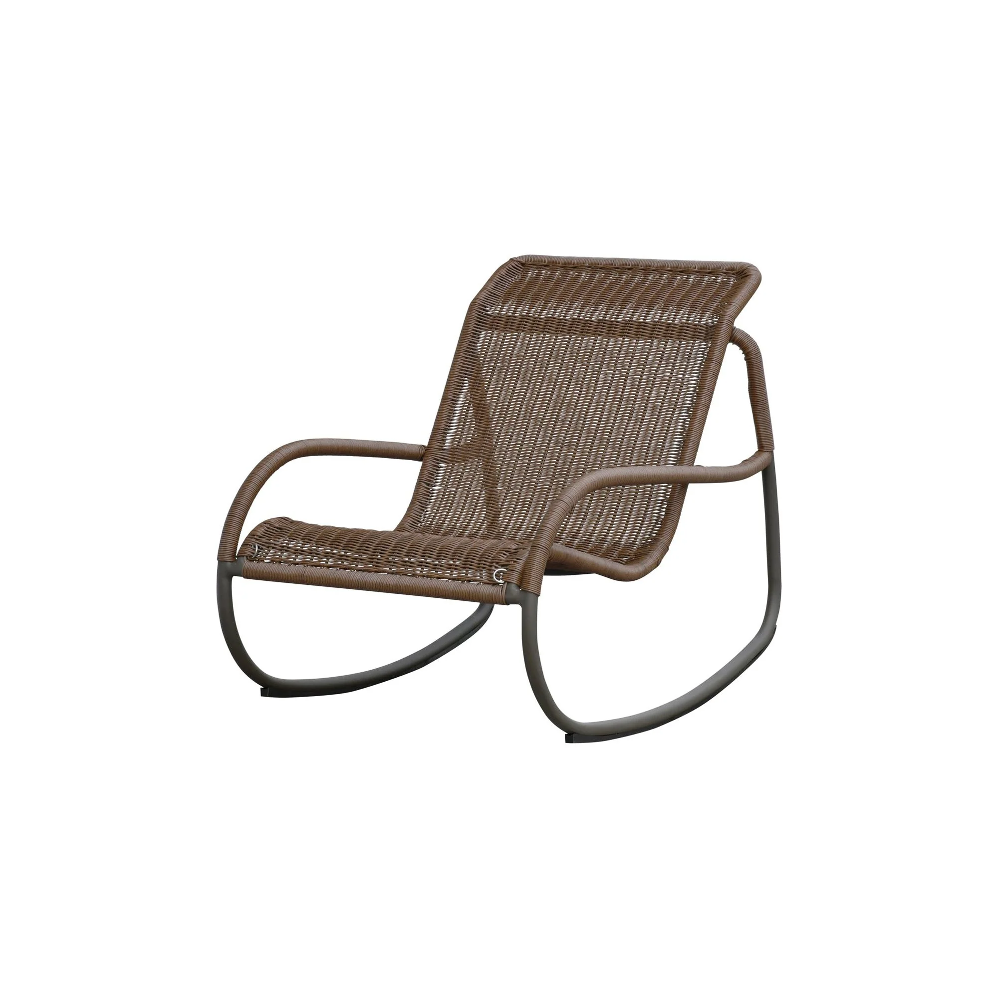Lyra Outdoor Rocking Chair Brown - Image 3