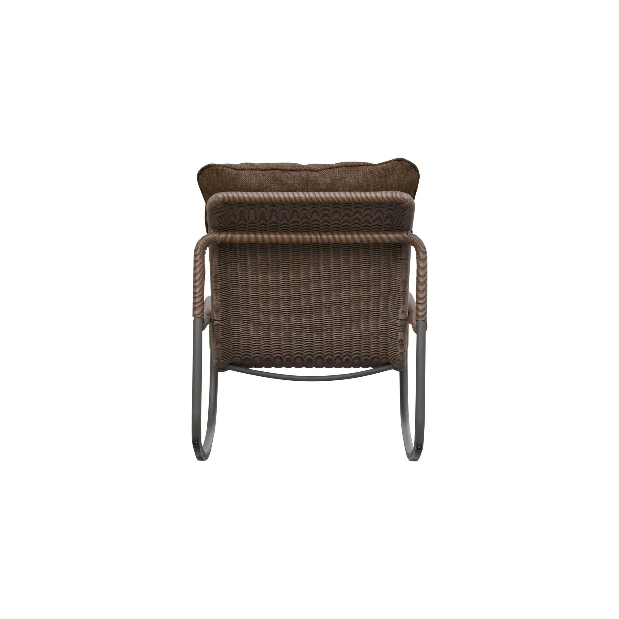 Lyra Outdoor Rocking Chair Brown - Image 4