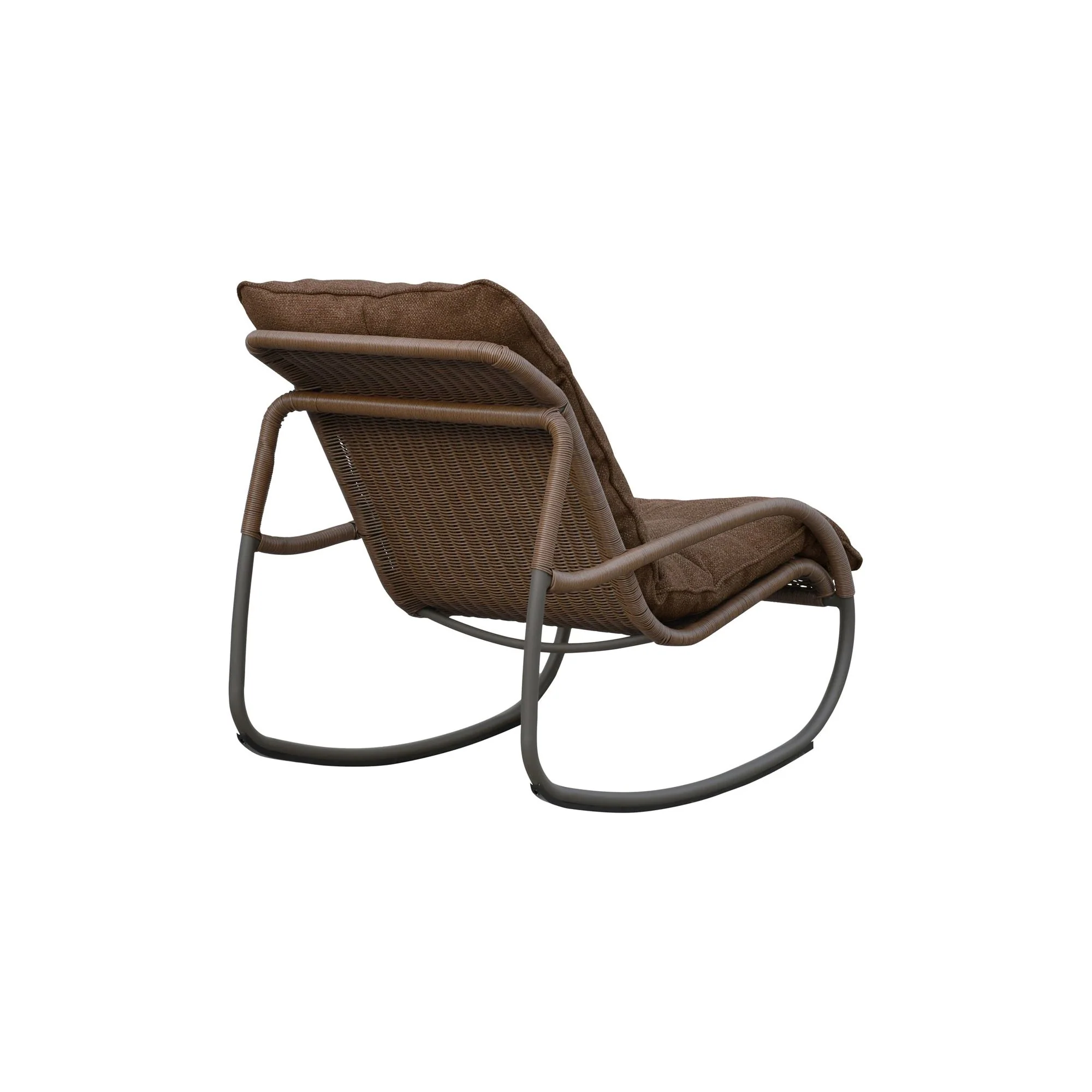 Lyra Outdoor Rocking Chair Brown - Image 5