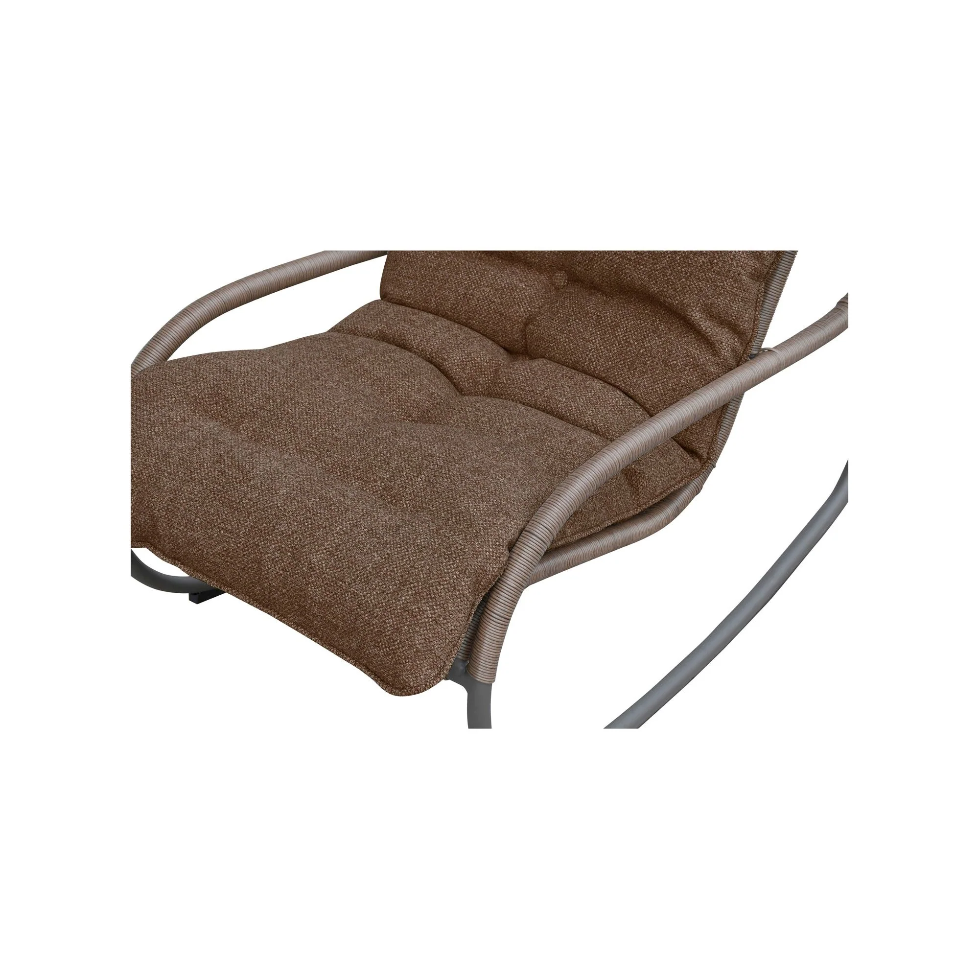 Lyra Outdoor Rocking Chair Brown - Image 6