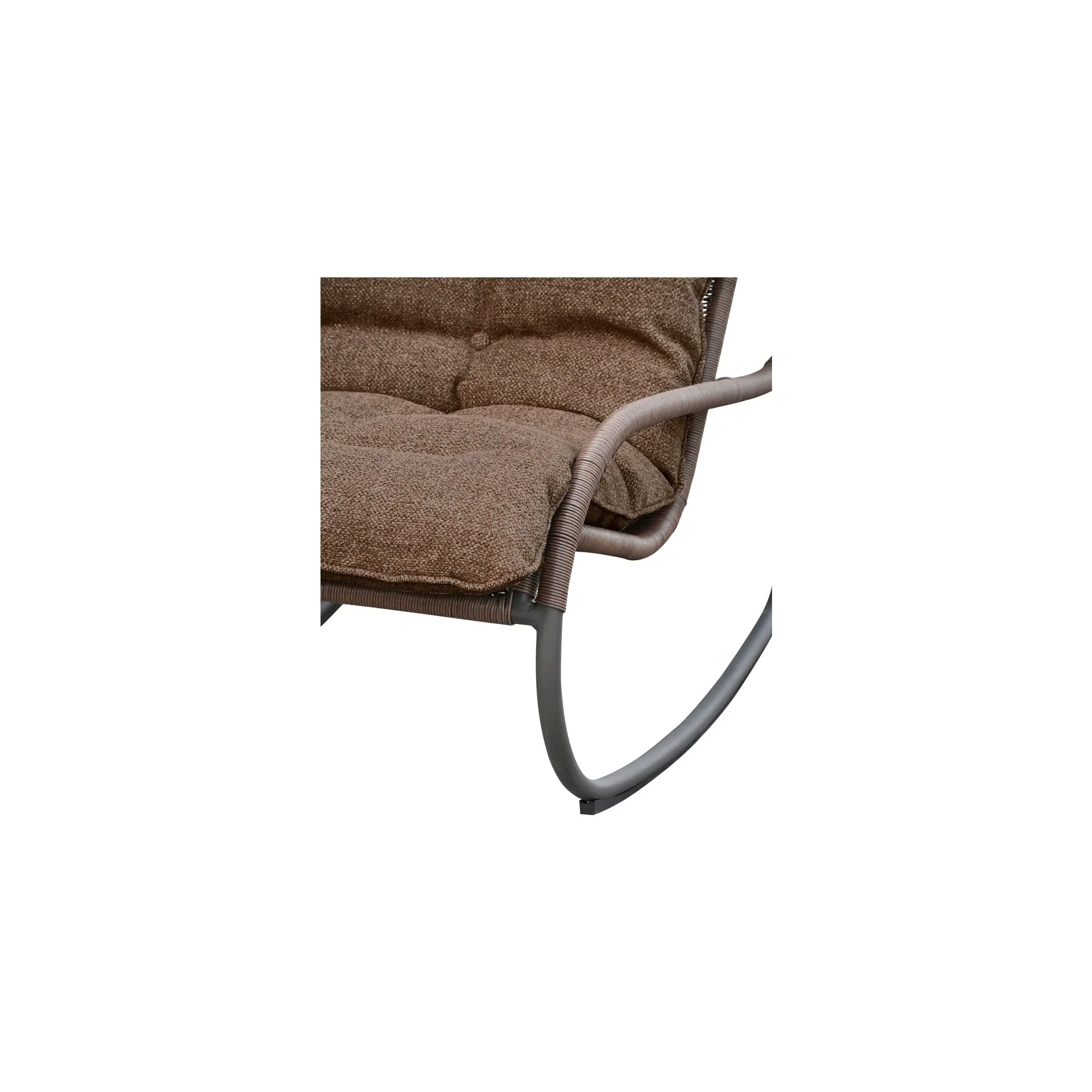 Lyra Outdoor Rocking Chair Brown - Image 8