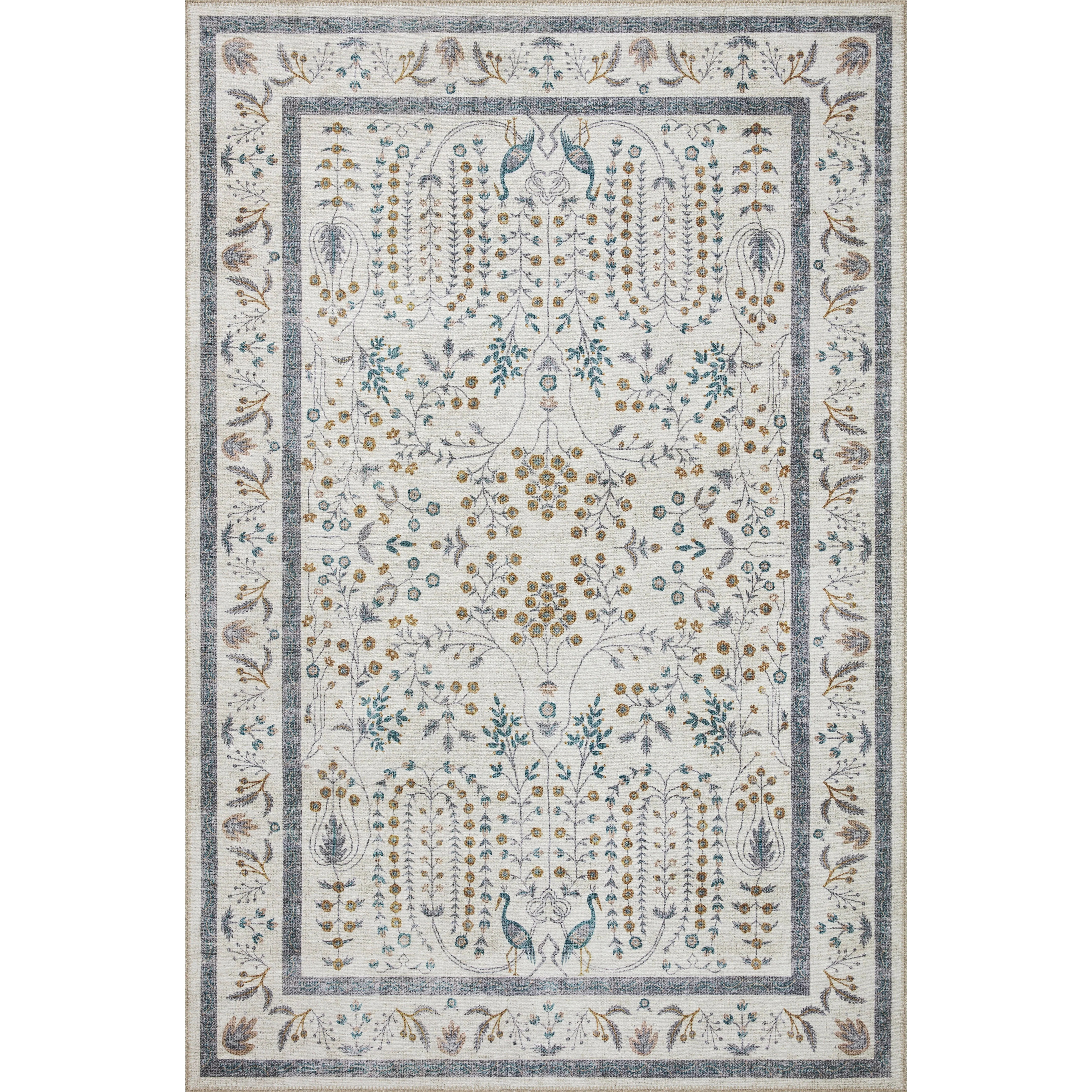 Maison Wisteria / Cream | Rifle Paper Co. Rugs x Loloi