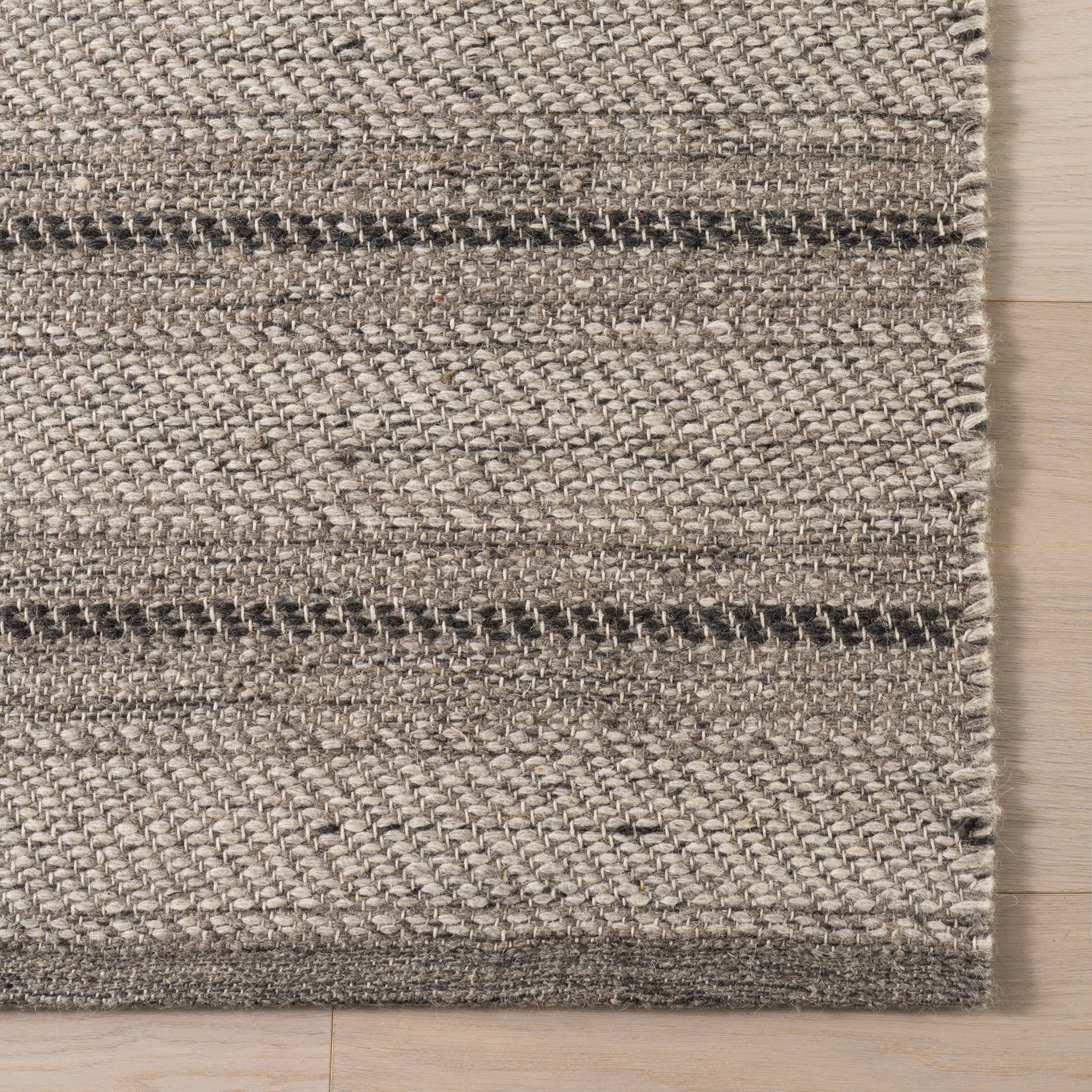 Mateo Striped Wool Cozy Rug by Nate Berkus | Brown - Image 5