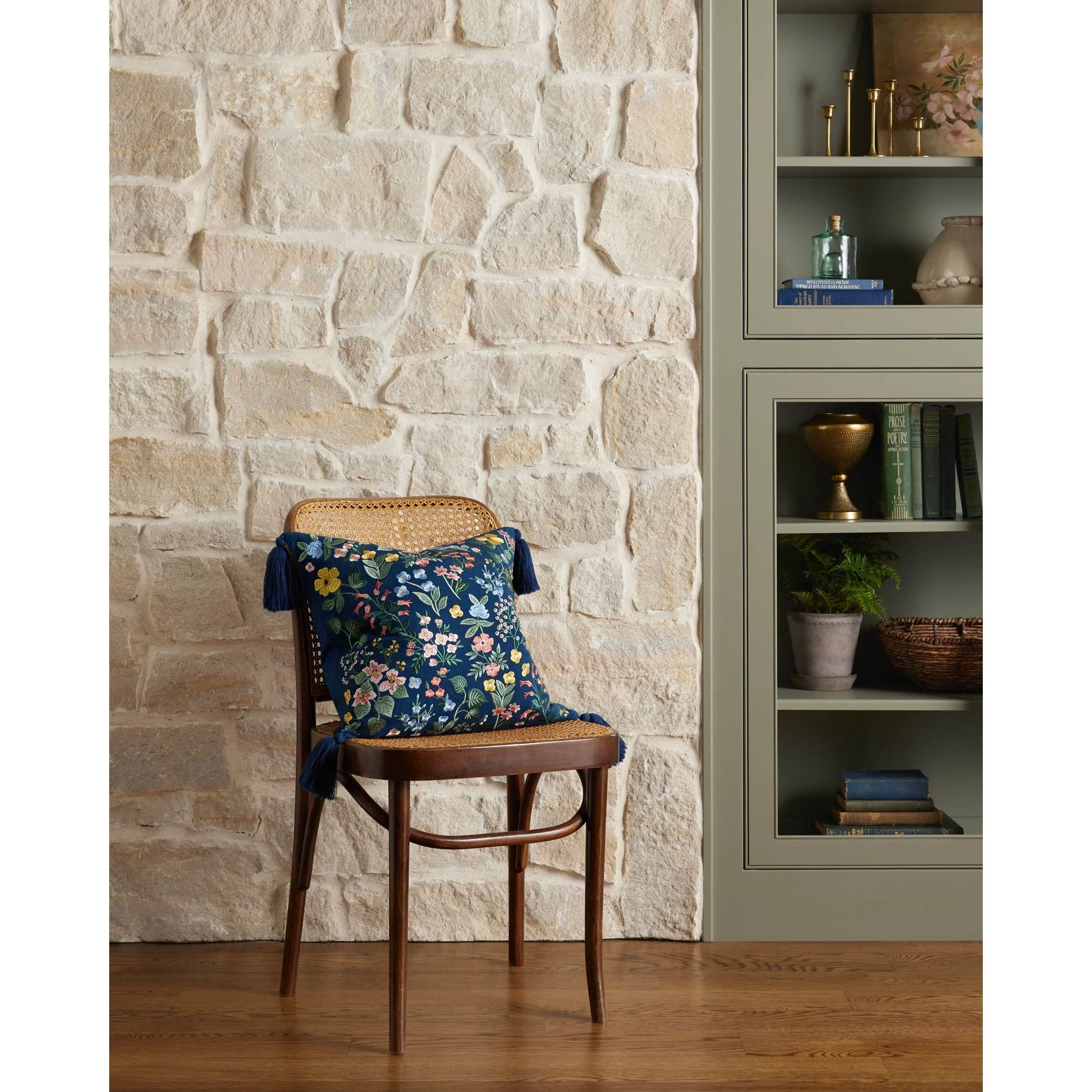 Mayfair Navy Pillow | Rifle Paper Co. x Loloi - Image 2