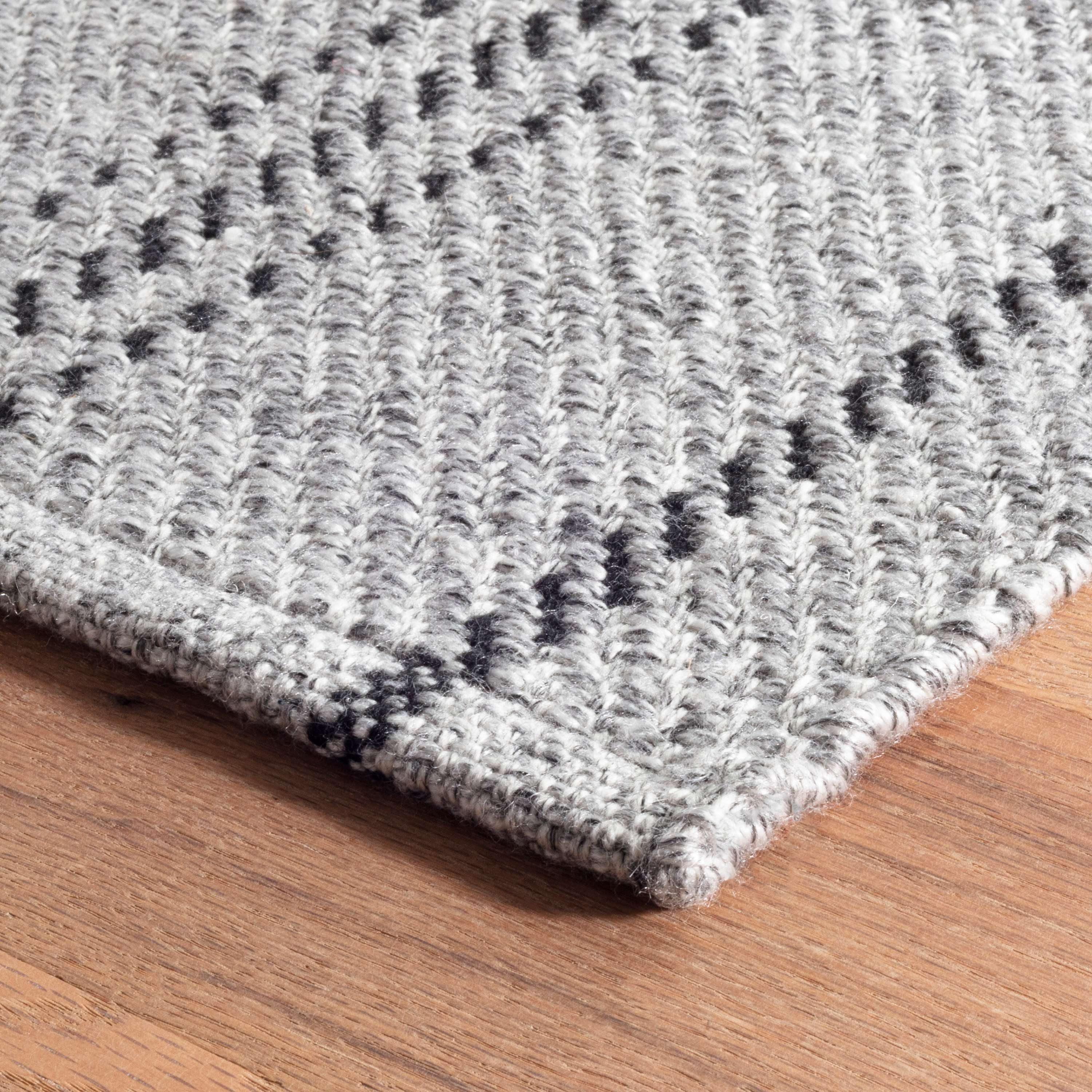 Melange Stripe Grey/Black Indoor/Outdoor Rug - Image 3