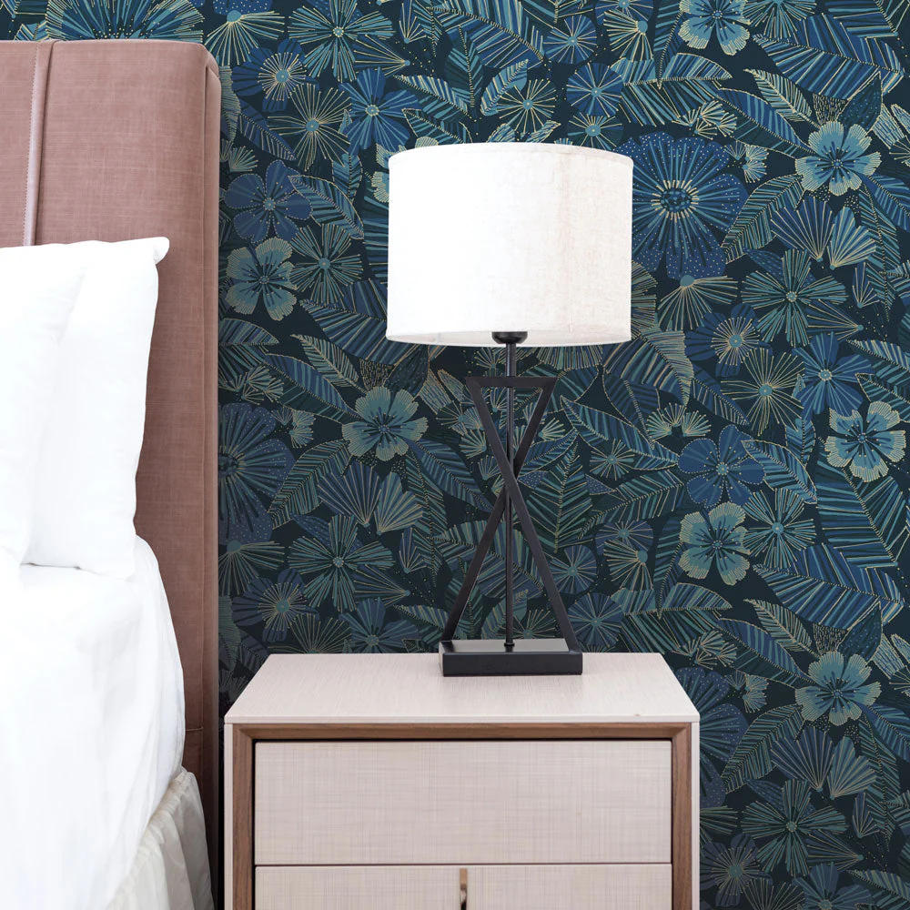 Metallic Bloom Peel and Stick Wallpaper - Image 9