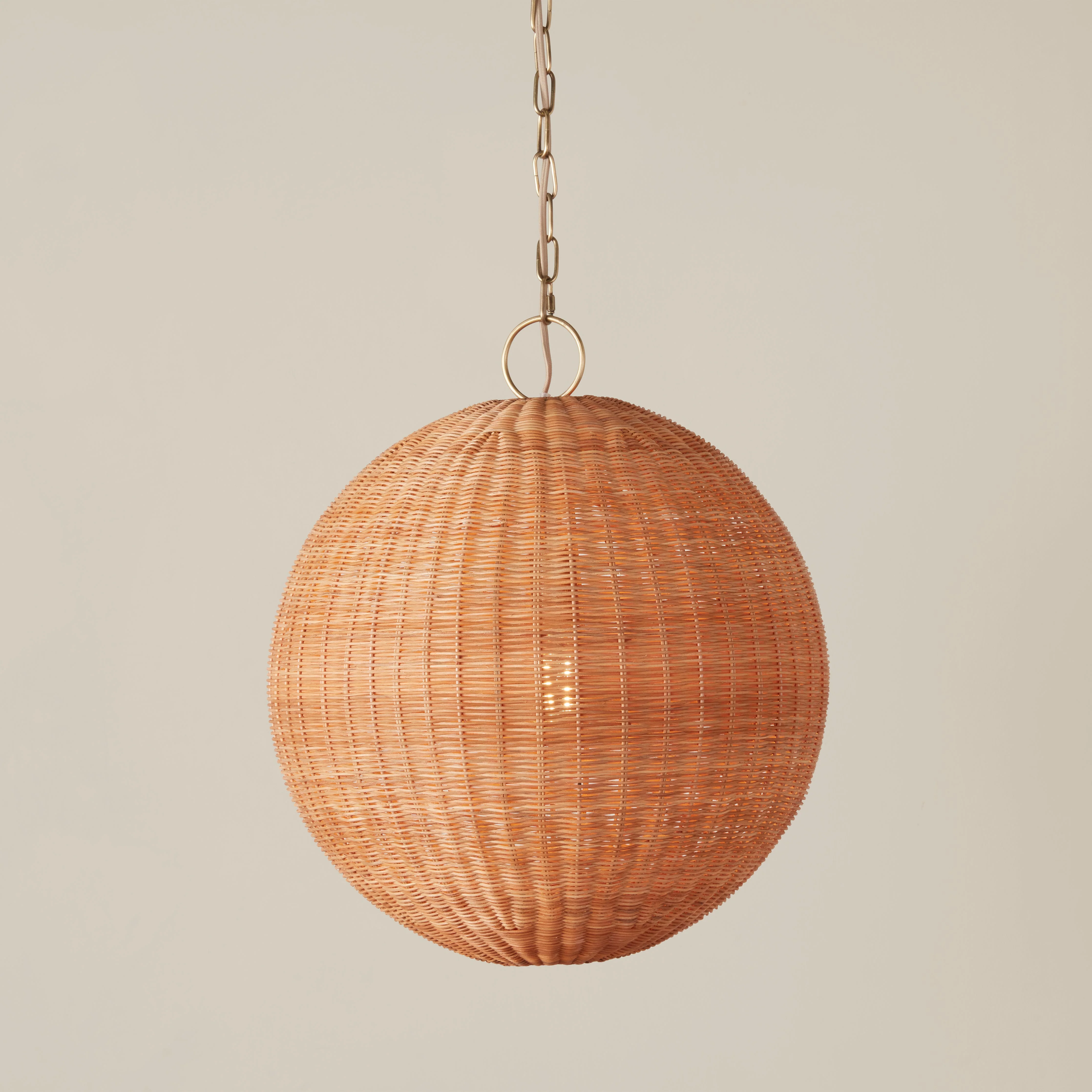 Miramar Rattan Round Pendant - Image 4