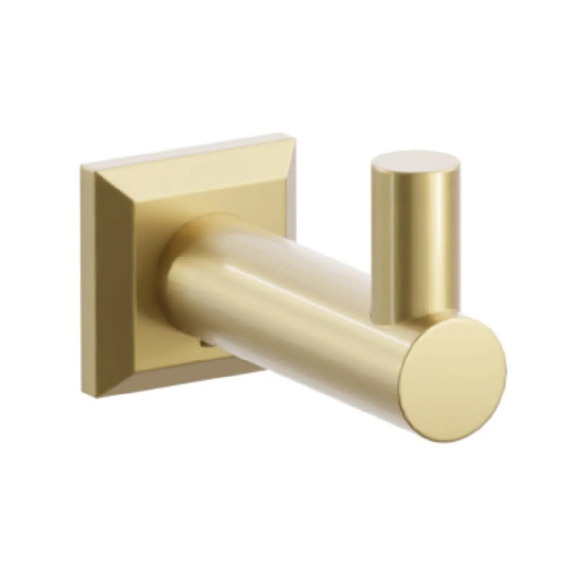 Modern Tubular Brass Single Hook with Rosette - Image 25