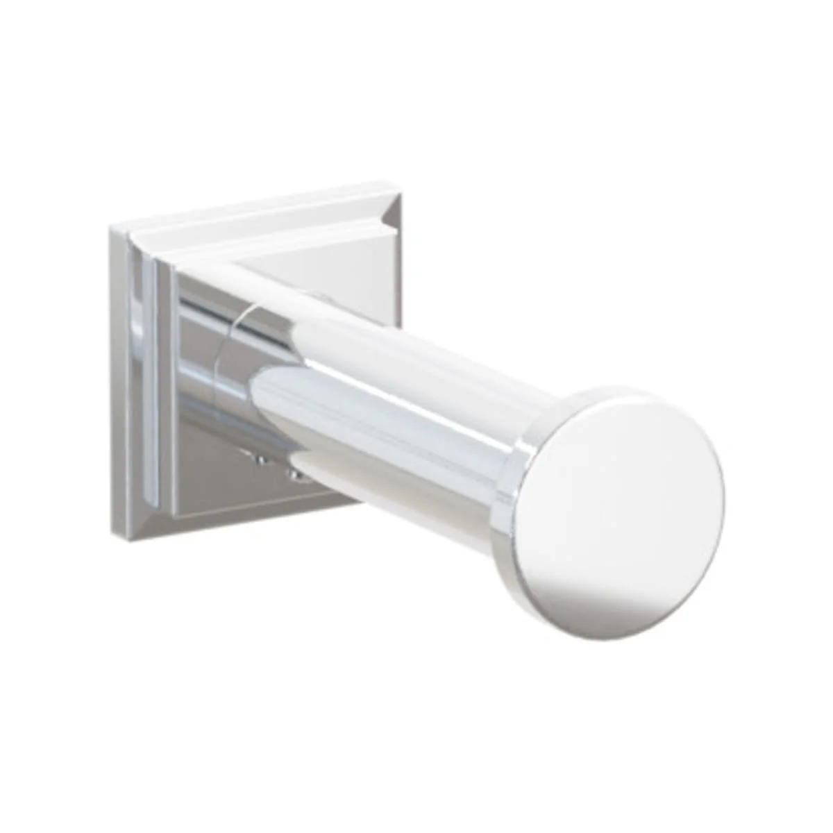 Modern Tubular Brass Single Robe Hook with Rosette - Image 12
