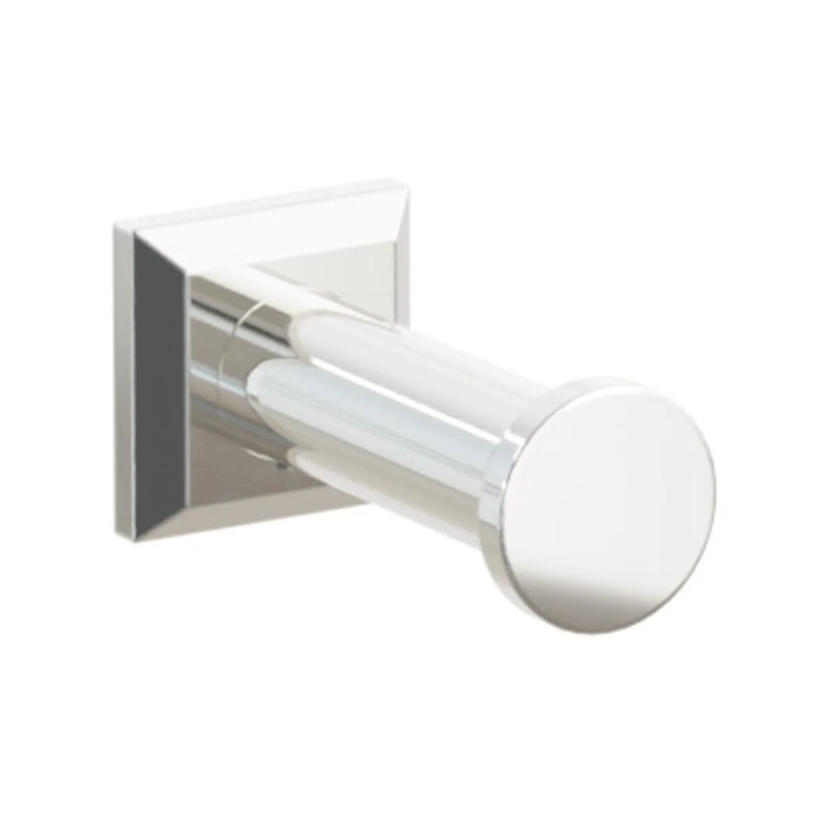 Modern Tubular Brass Single Robe Hook with Rosette - Image 5