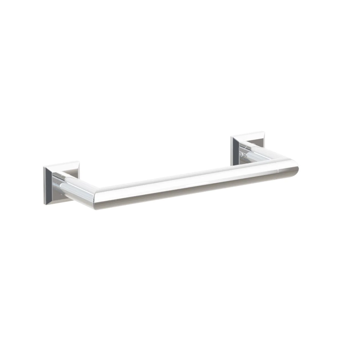 Modern Tubular Brass Towel Bar 12" - Image 4