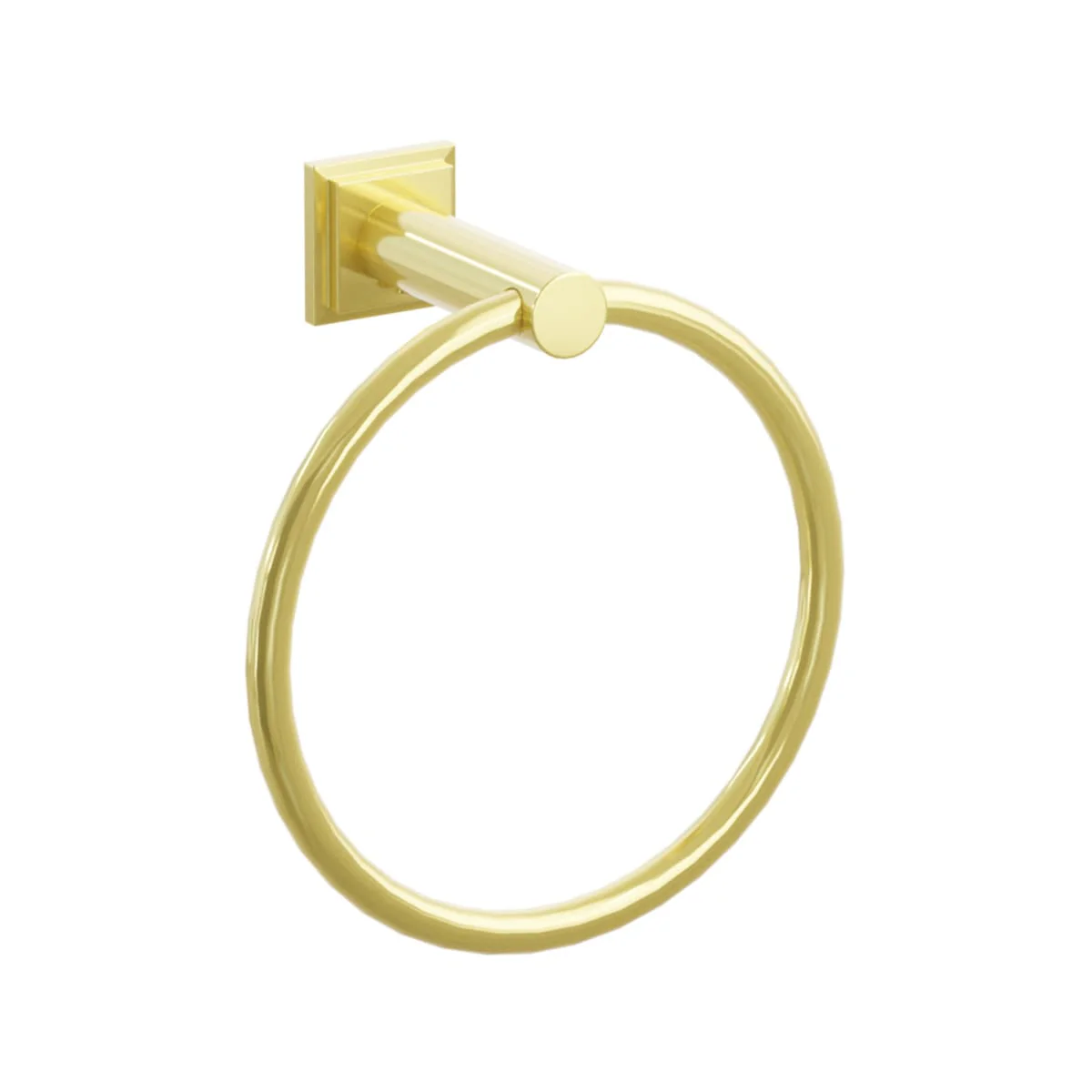 Modern Tubular Brass Towel Ring - Image 3
