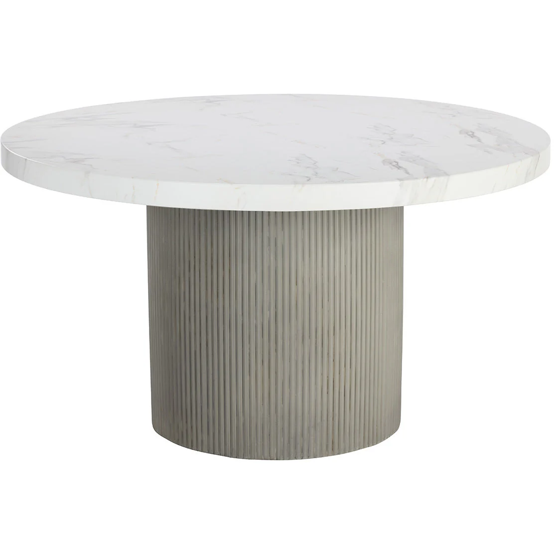 Nicolette Dining Table - Light Grey - Marble Look