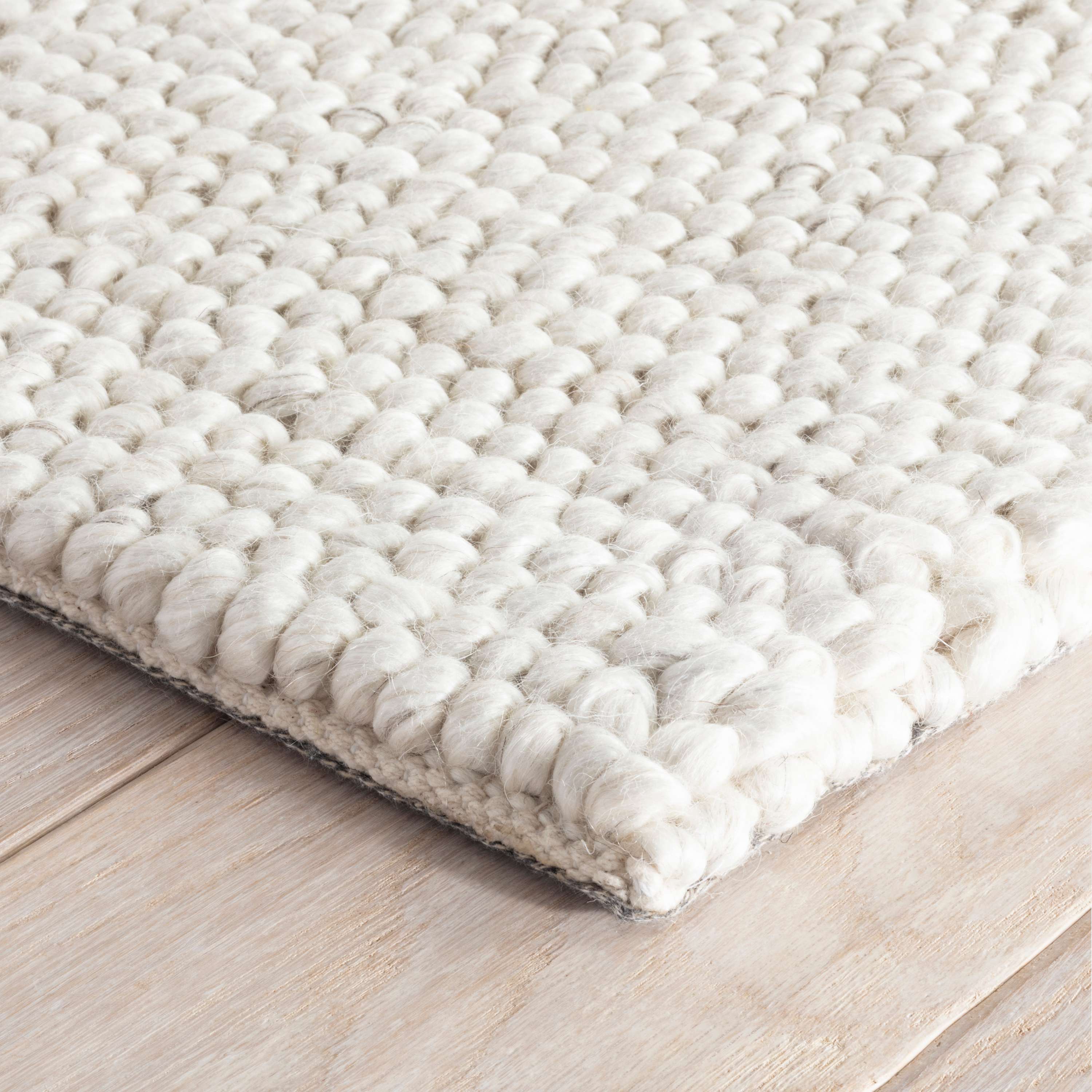 Niels Ivory Woven Wool/Viscose Rug - Image 4