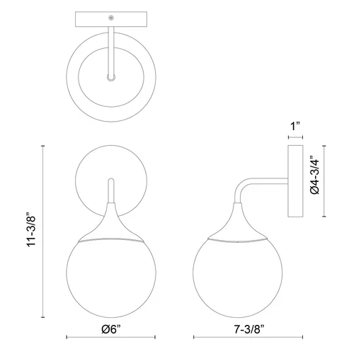 Nouveau Wall Sconce - Image 3