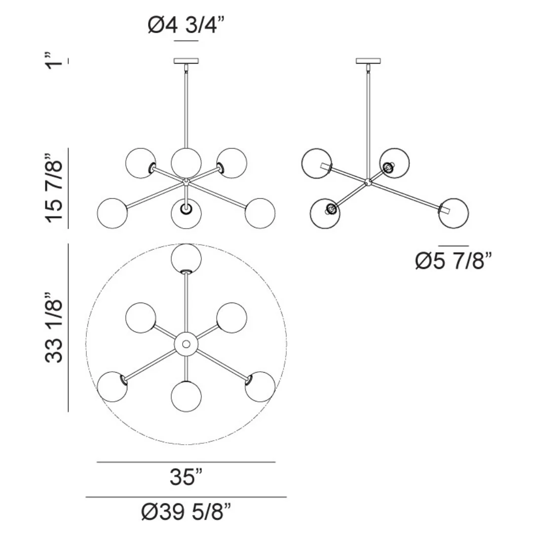 Novo 6-Light Chandelier - Image 10