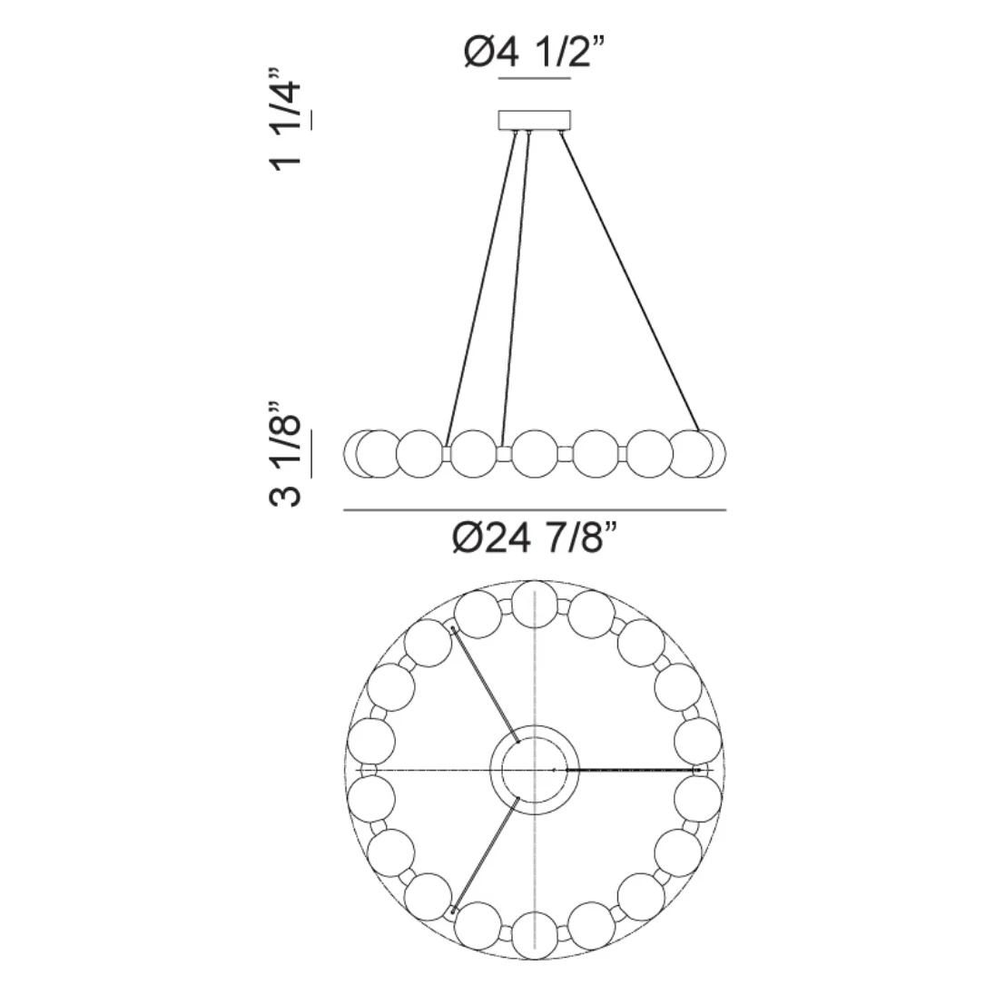 Oni Circular LED 25" Pendant - Image 5