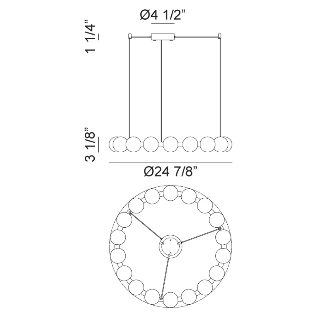 Oni Circular LED 25" Pendant - Image 6