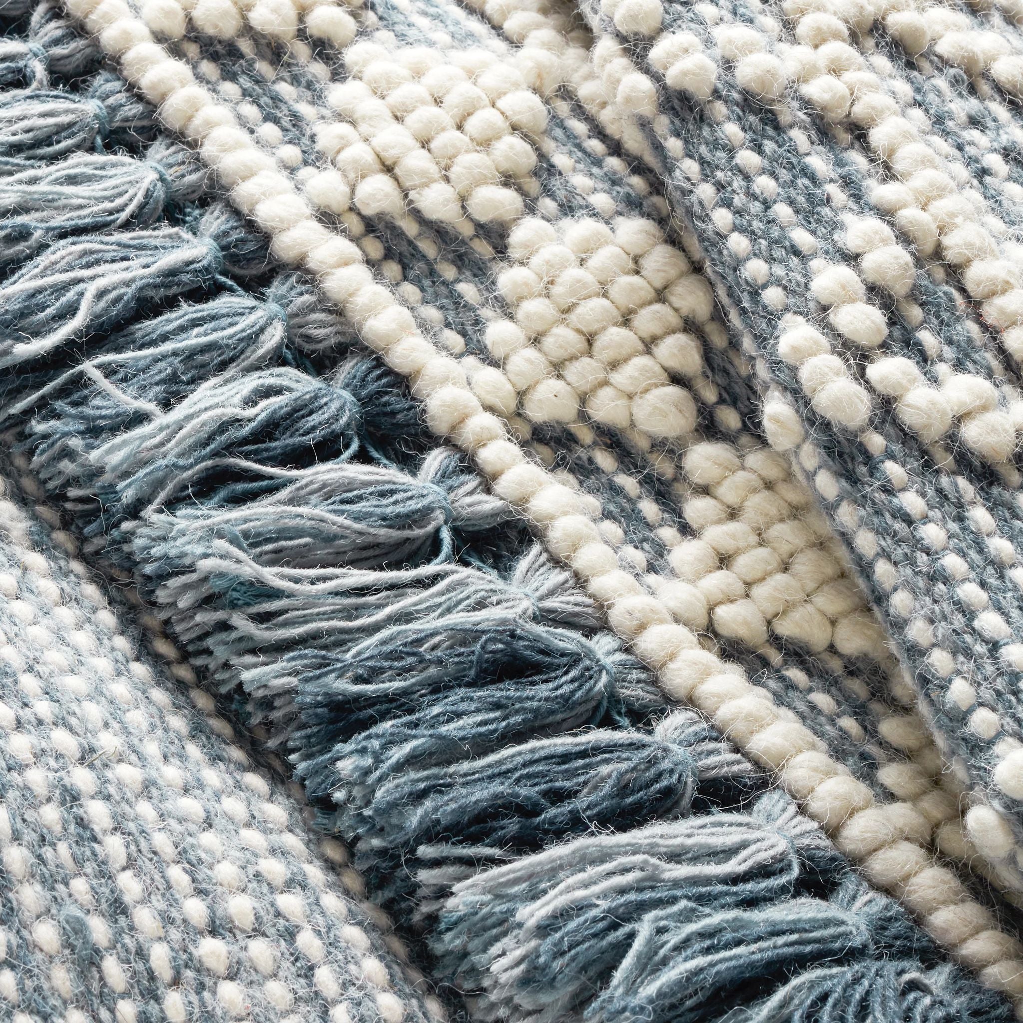 Pembrook Blue Handwoven Wool Rug - Image 3
