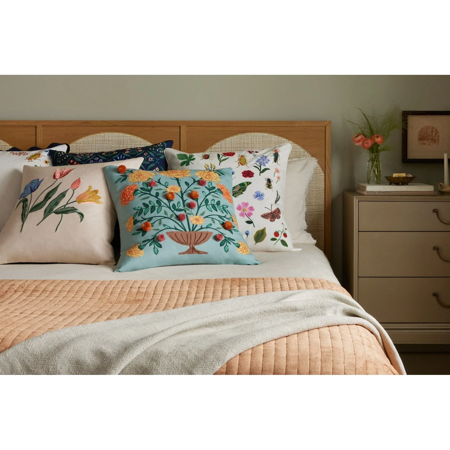 Marisol Green Pillow | Rifle Paper Co. x Loloi - Image 3
