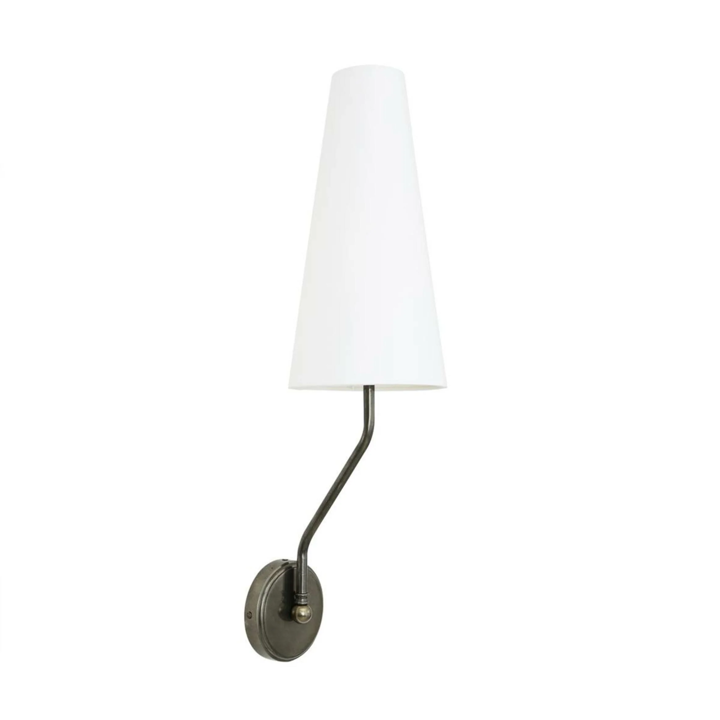 Rhyl Slender Wall Sconce with Tall Fabric Shade