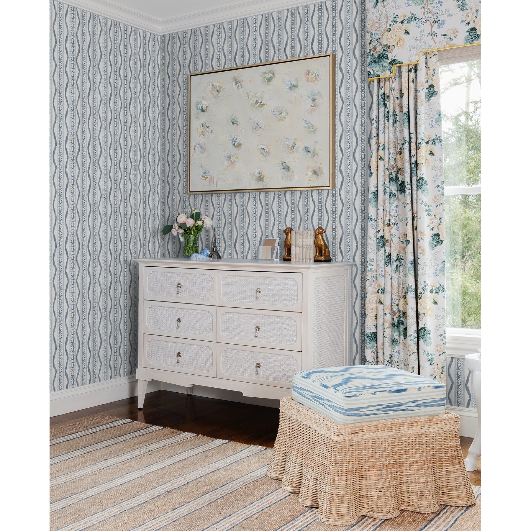 Rhys IKAT Stripe Wallpaper - Image 10